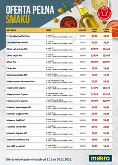 Pogląd oferty "Makro Gazetka - Oferta pełna smaku w dostawie" - ważna od 01.11.2025