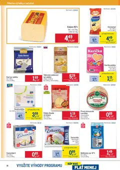 Metro leták platný od 11.03.2026 | Strana: 16 | Produkty: Syr, Gouda, Eidam, Balkánsky syr