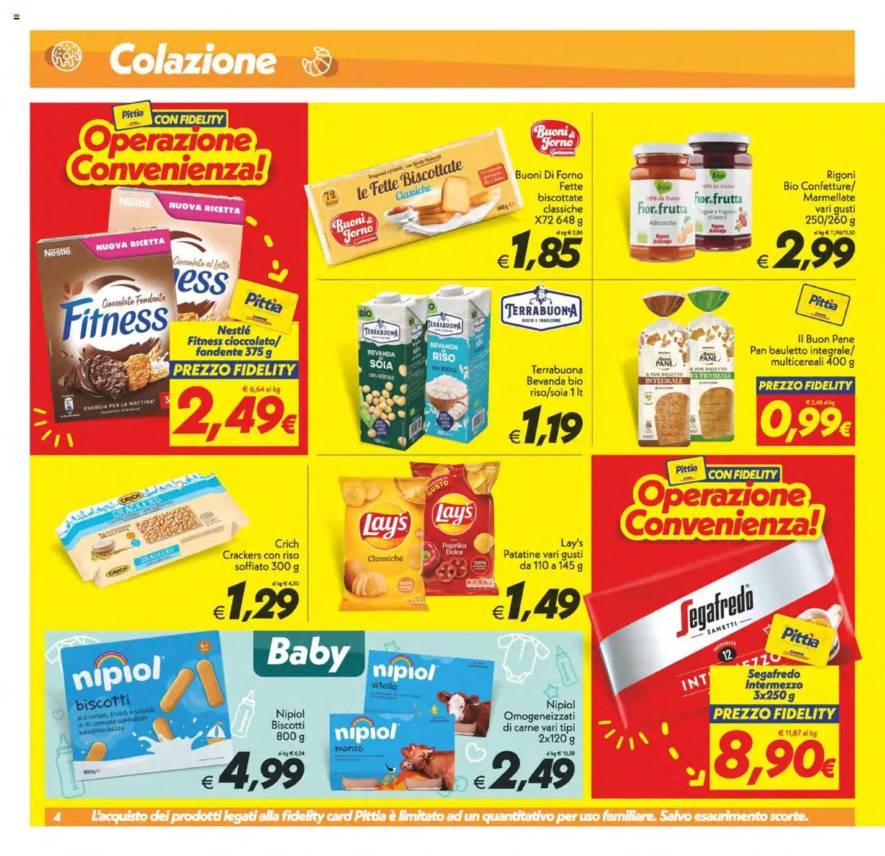 Volantino SuperConveniente del 23.09.2025 | Pagina: 4 | Prodotti: Patatine, Latte, Vitello, Forno