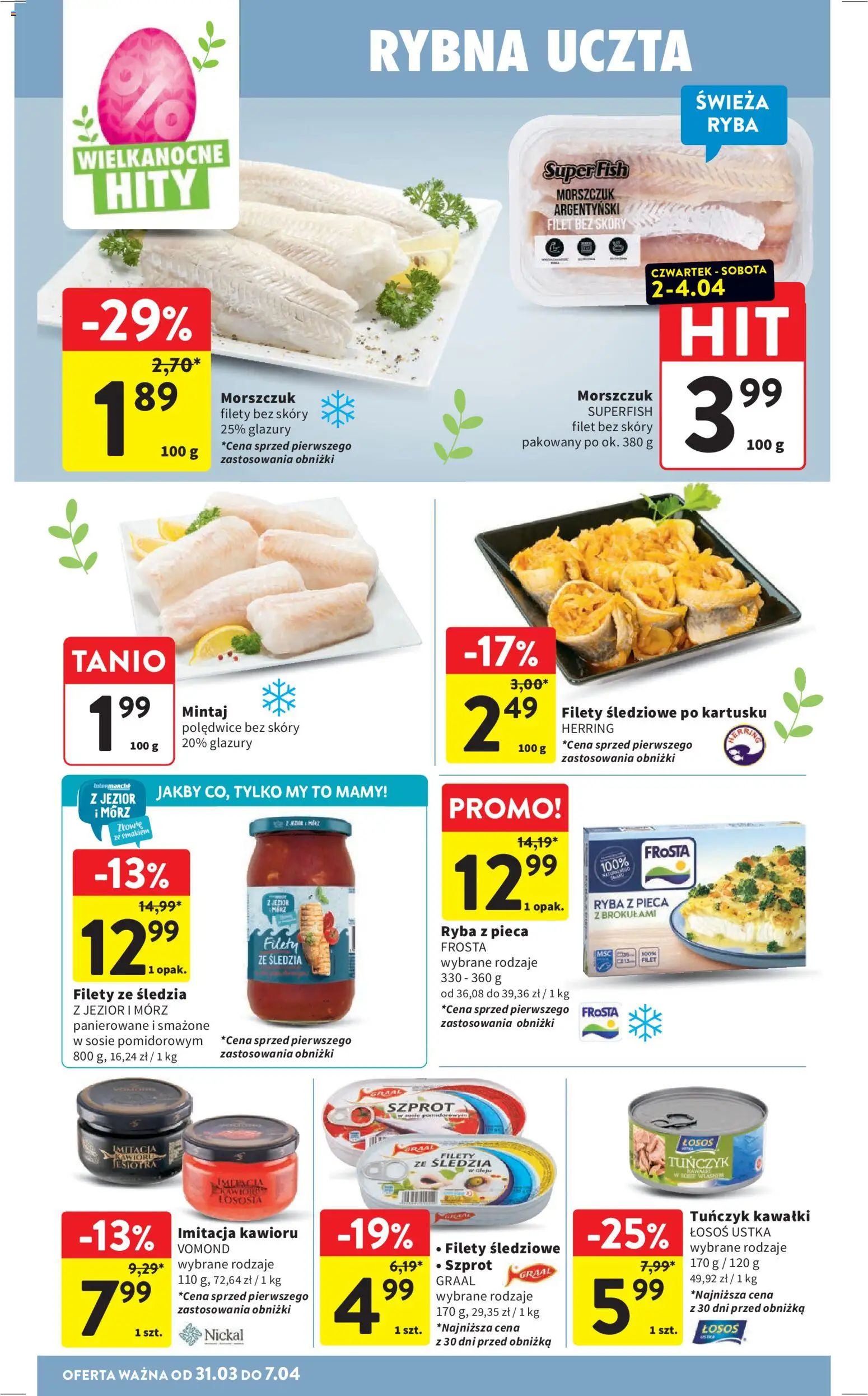 Intermarche gazetka od 31.03.2026 | Strona: 30 | Produkty: Rybna, Mintaj, Tuńczyk, Ryba