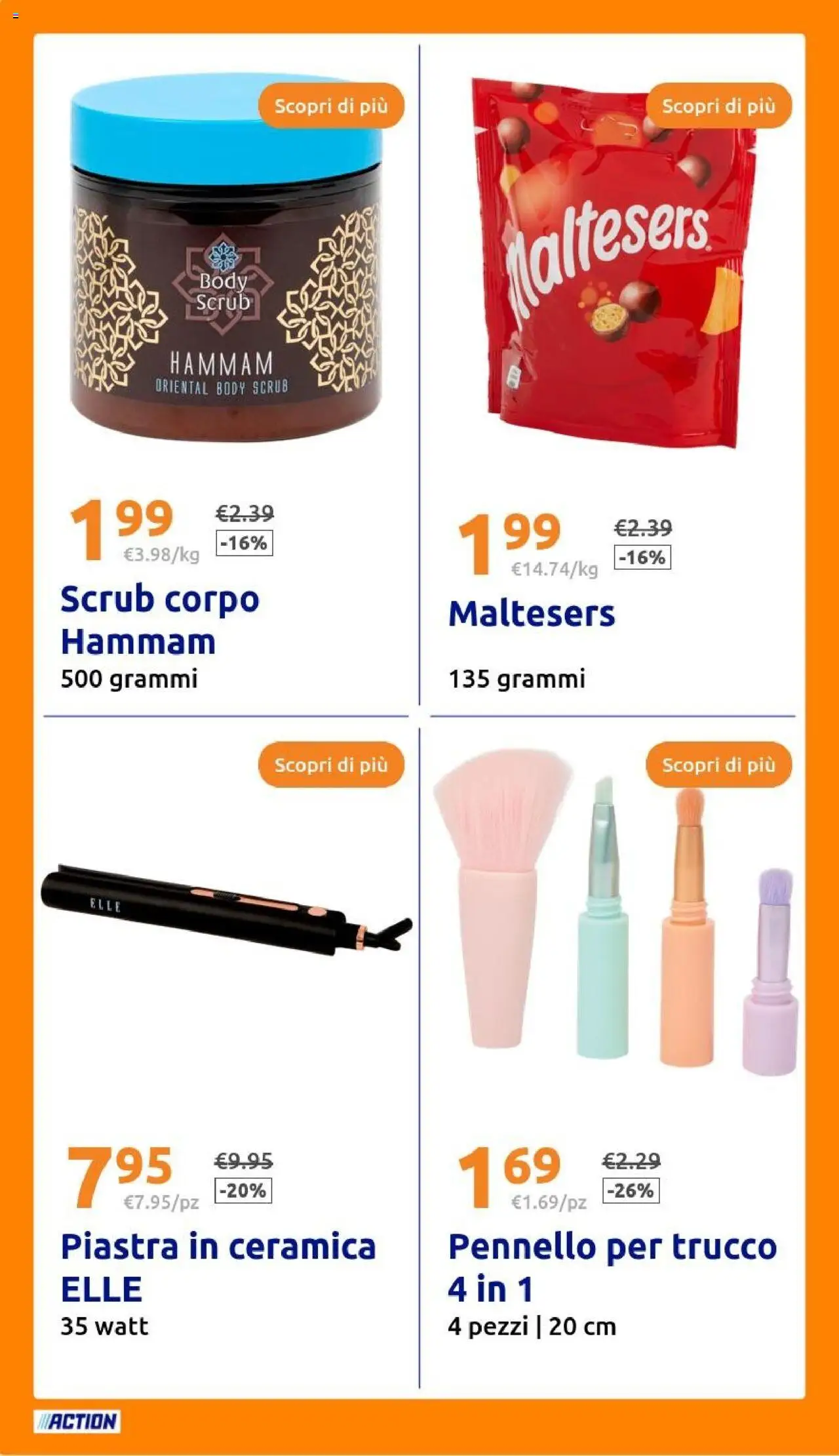 Volantino Action del 18.06.2025 | Pagina: 26 | Prodotti: Scrub, Body, Pennello, Trucco