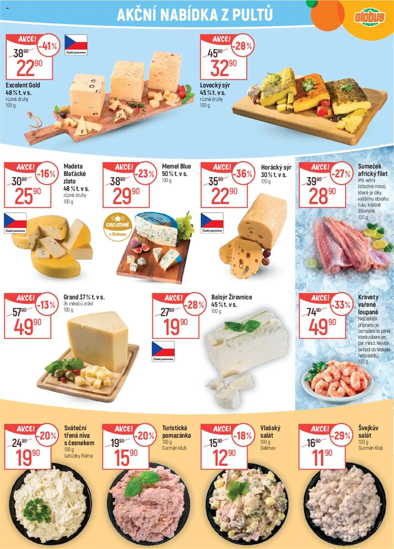 Globus leták od 25.06.2025 | Strana: 8 | Produkty: Sýr, Pomazánka, Niva, Krevety