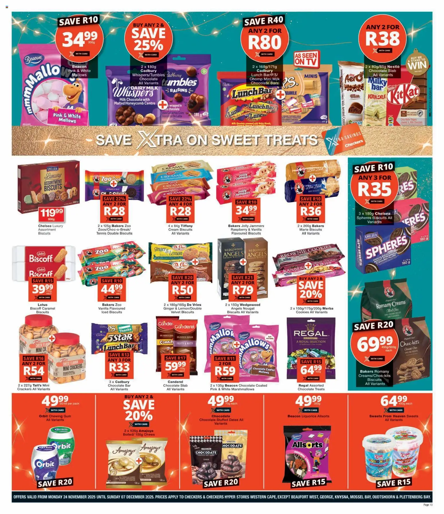 New Checkers catalogue – valid from 24.11.2025 | Page: 13 | Products: Dates, Raisins, Sugar, Lemon