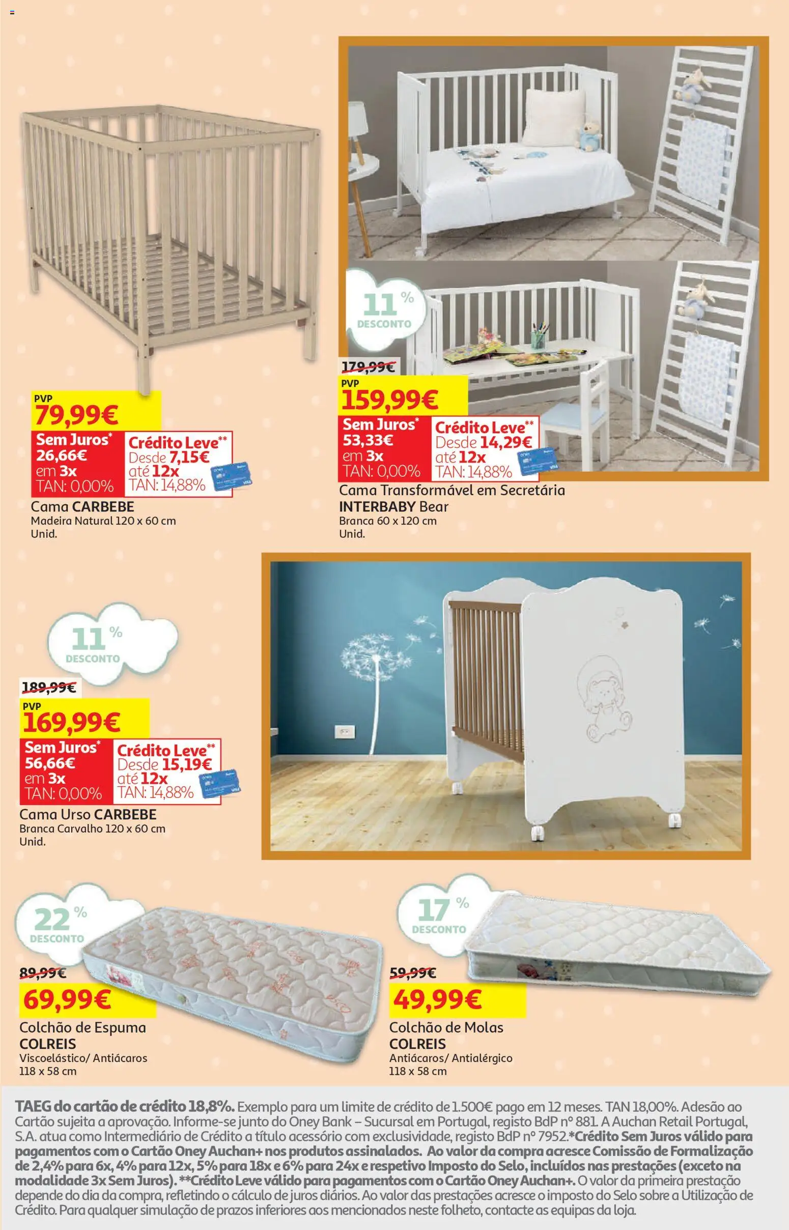Auchan - Bebé │ válido de 13.01.2026 | Página: 13 | Produtos: Cama, Colchão