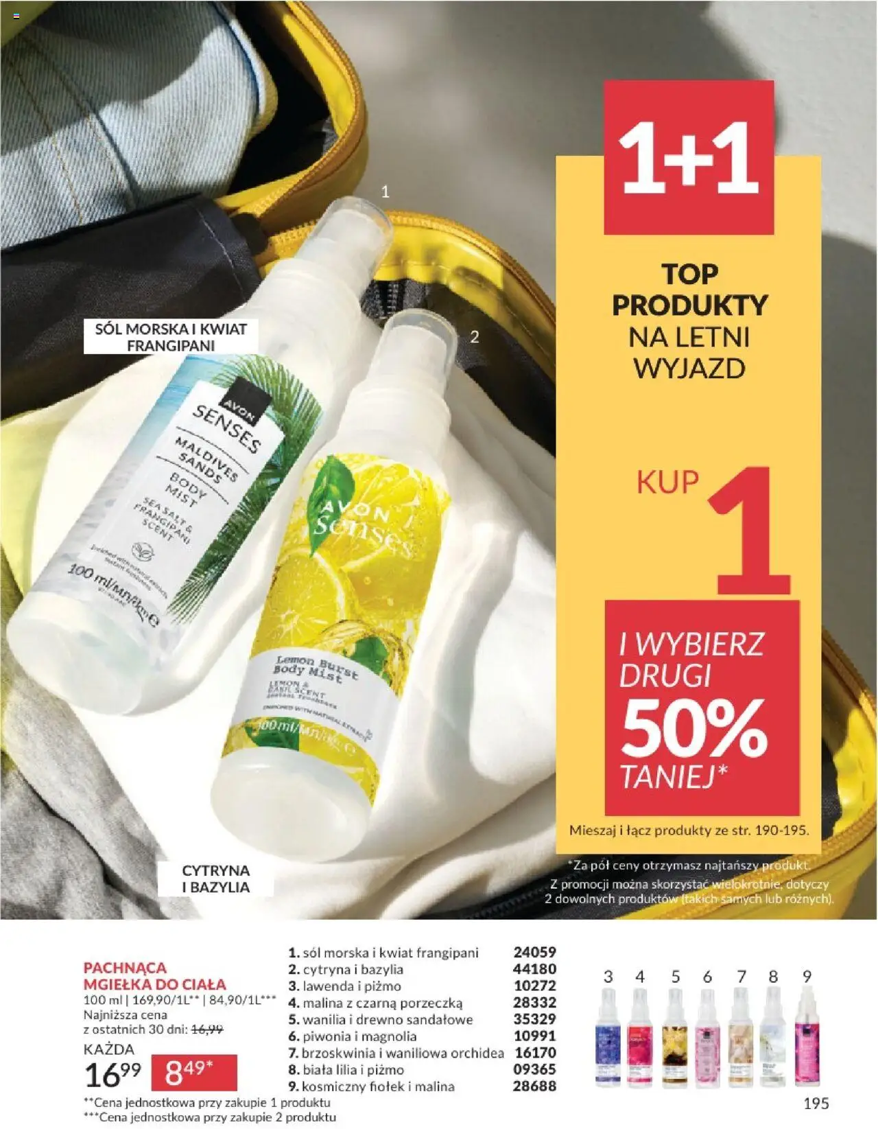 Avon Katalog 07 2025 od 01.07.2025 | Strona: 195 | Produkty: Bazylia, Porzeczka, Sól morska, Body