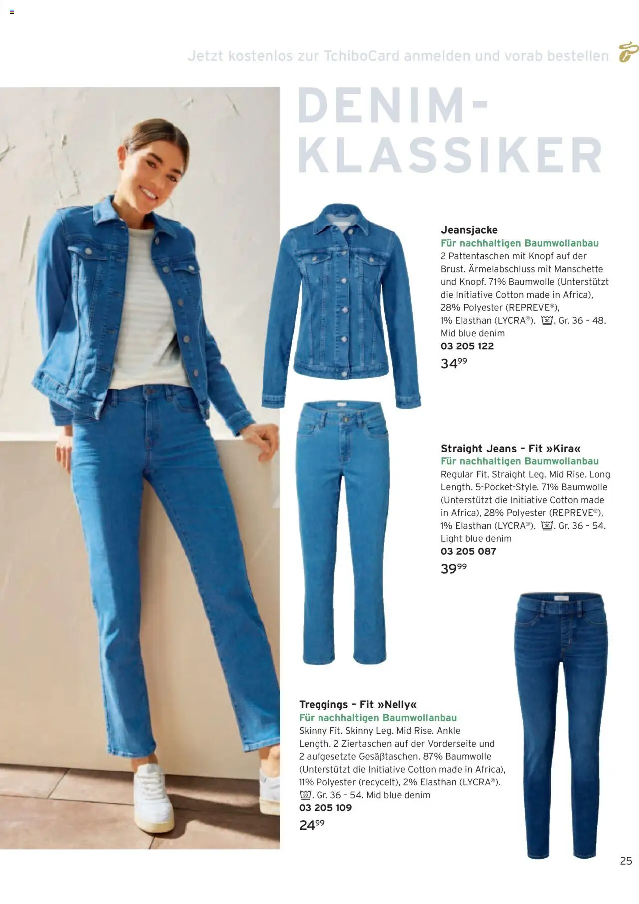Katalog Tchibo Herbst – gültig ab 15.09.2025 | Seite: 25 | Produkte: Jeansjacke, Jeans