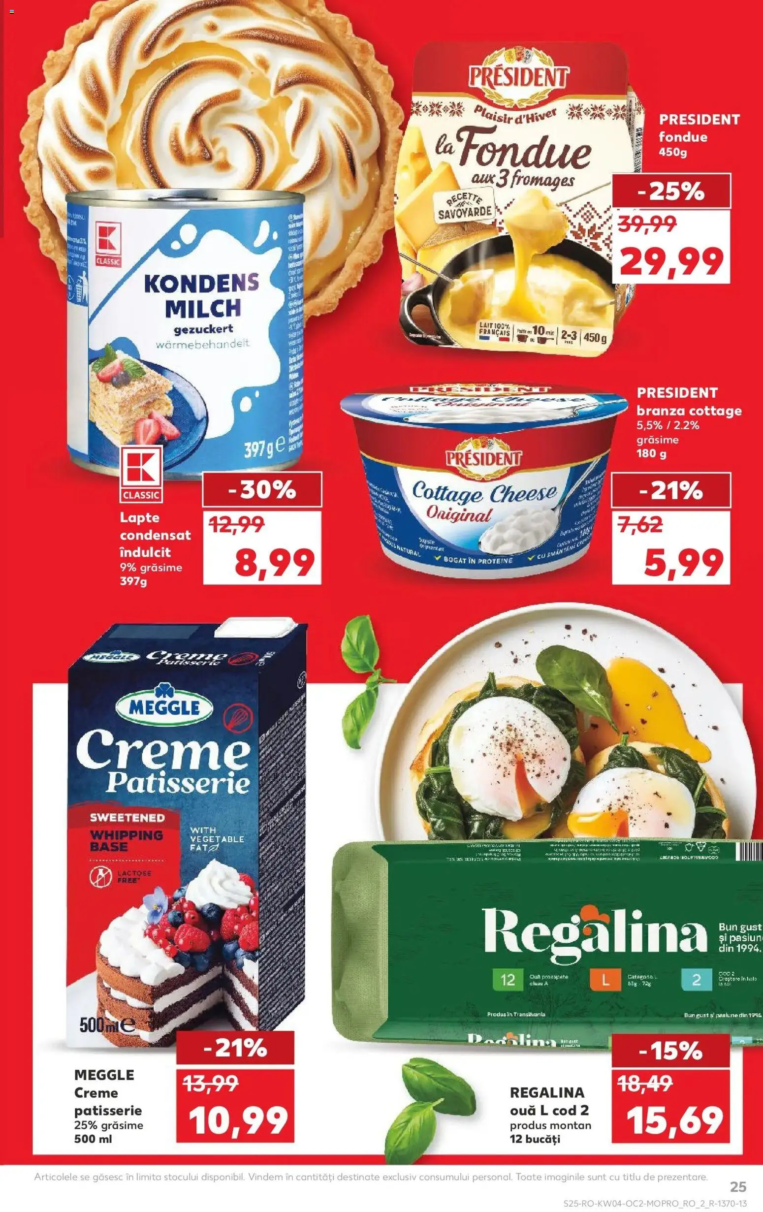 Noul catalog Kaufland – valabil de la 21.01.2026 | Pagină: 25 | Produse: Masaüstü kılıfı, Lapte, Brânză, Ouă