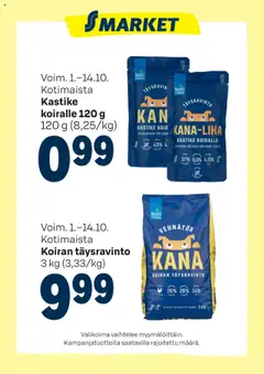 S-market-mainoslehti voimassa 01.10.2025 alkaen