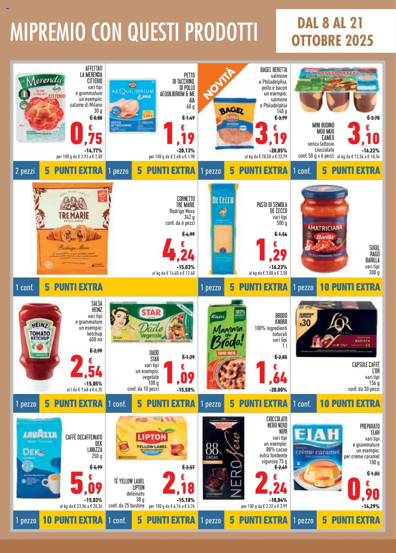 Volantino Conad del 09.10.2025 | Pagina: 5 | Prodotti: Caffè, Tacchino, Pasta, Budino