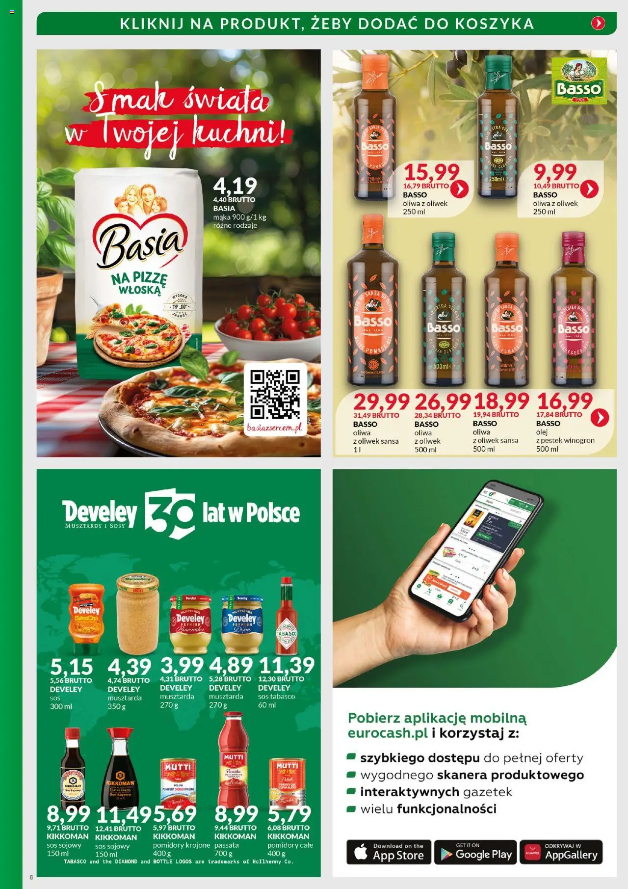 Eurocash Gazetka - Smaki Świata od 11.08.2025 | Strona: 8 | Produkty: Oliwa z oliwek, Tabasco, Sos tabasco, Sos
