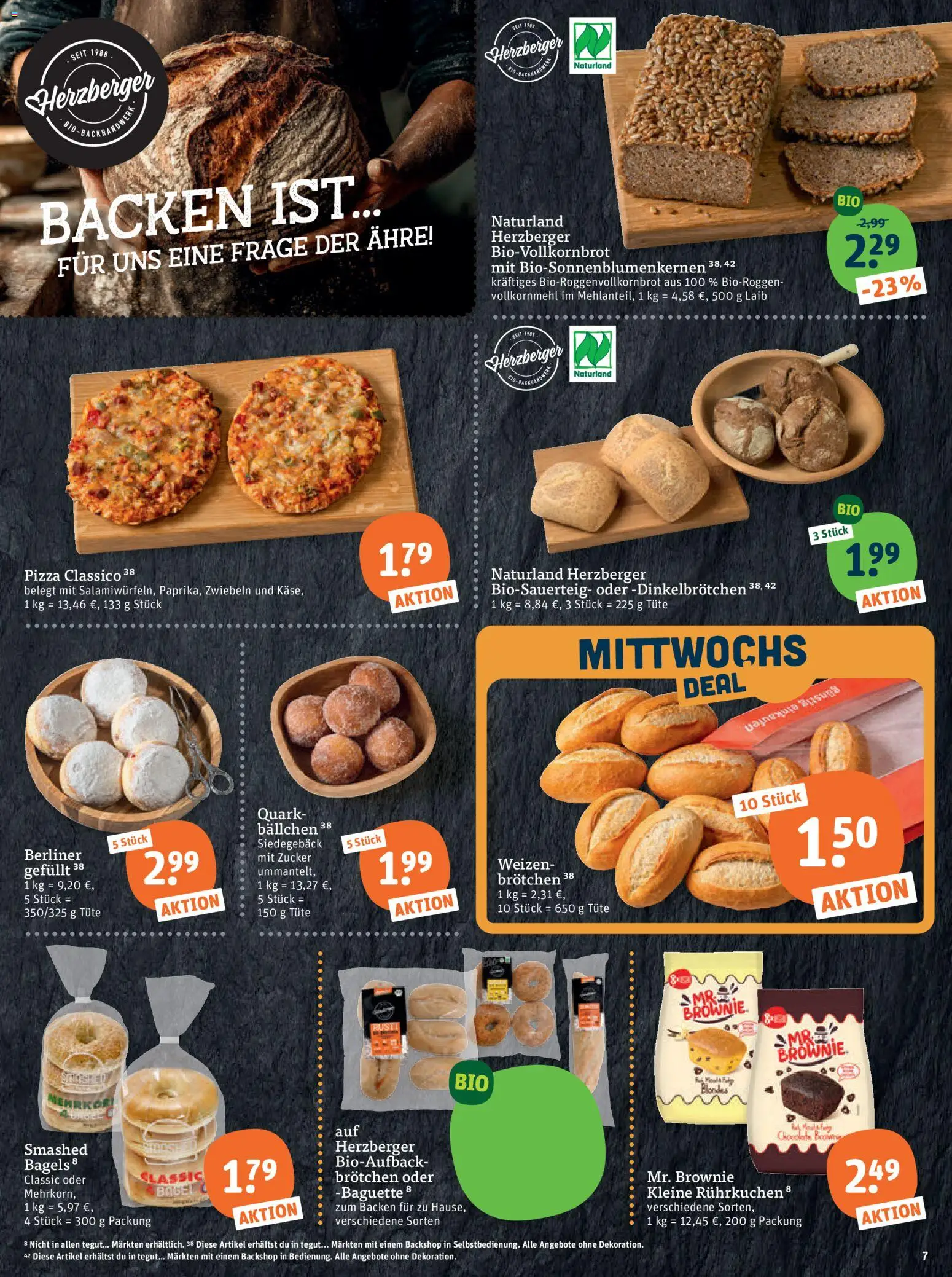 Tegut Prospekt – gültig ab 19.01.2026 | Seite: 9 | Produkte: Berliner, Quark, Baguette, Pizza