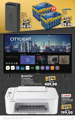 Ofertele Kaufland valabile de la 01.04.2026 | Pagină: 21 | Produse: Imprimantă, Video, Baterie, Baterii