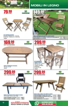 Volantino Bricofer del 27.05.2025 | Pagina: 12 | Prodotti: Tavolino, Top, Tavolo, Sedia