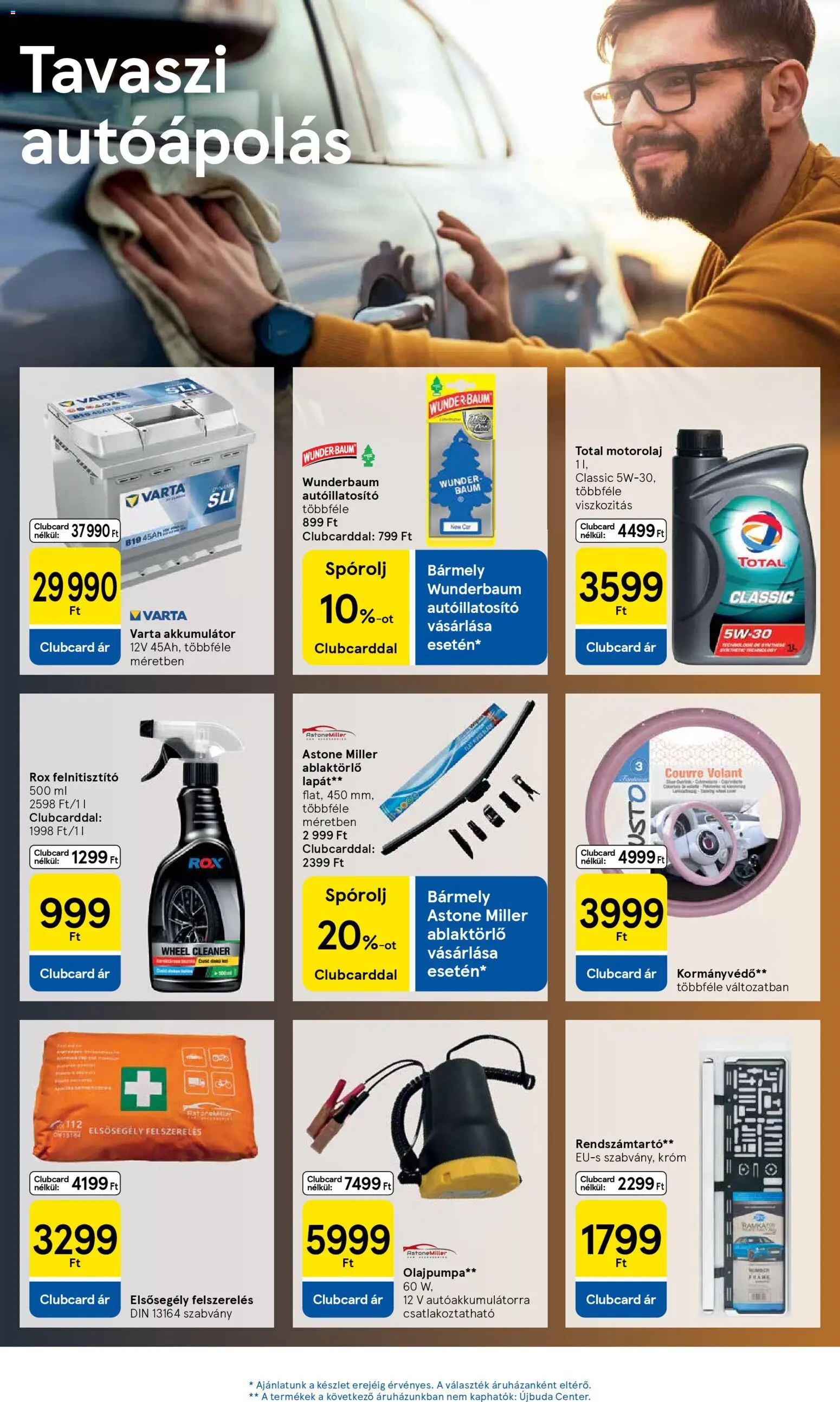 Tesco akciós ujság - amely érvényes a következő dátumtól: 05.03.2026 | Oldal: 19 | Termékek: Akkumulátor, Motorolaj