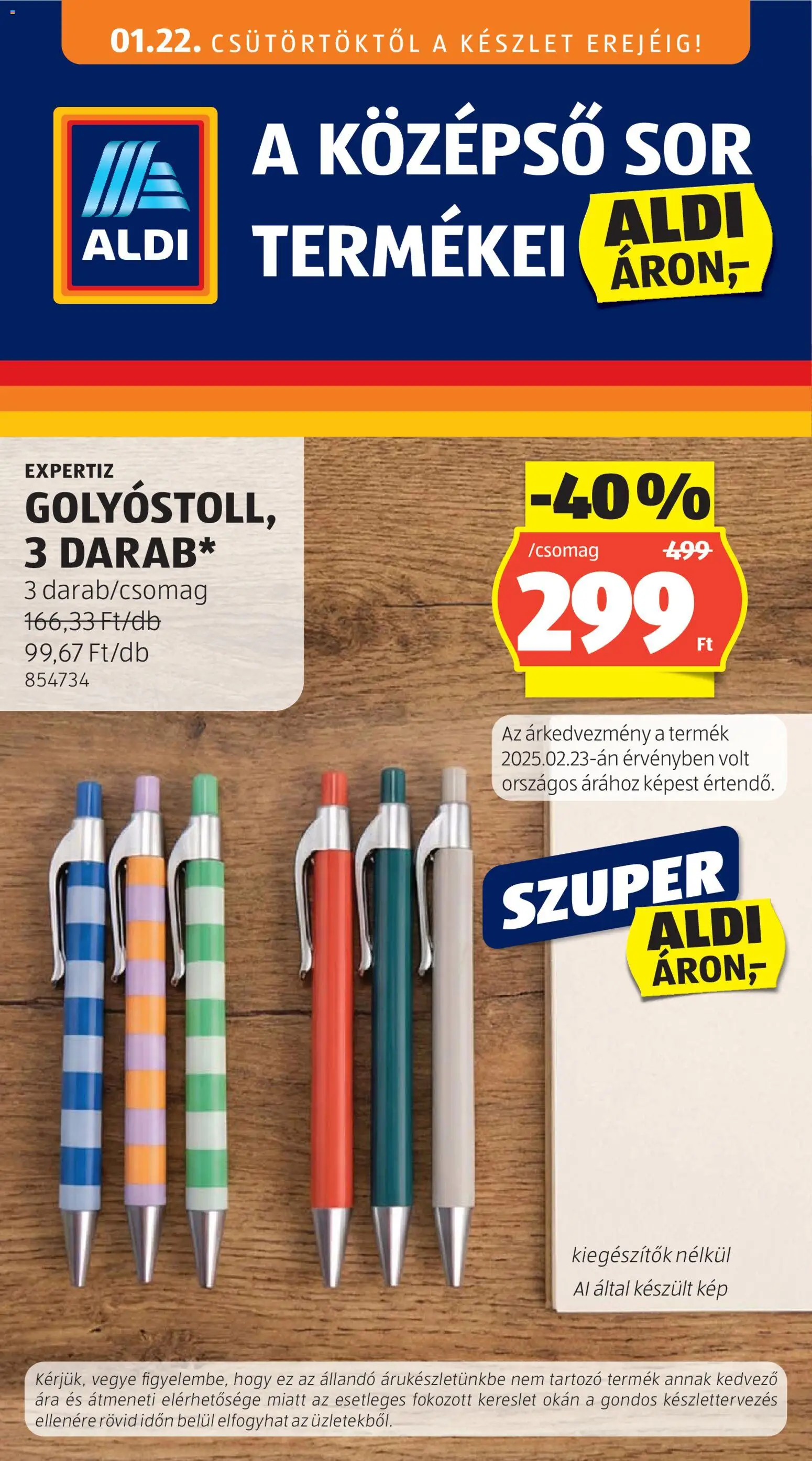 Aldi akciós ujság - amely érvényes a következő dátumtól: 22.01.2026 | Oldal: 1 | Termékek: Sör