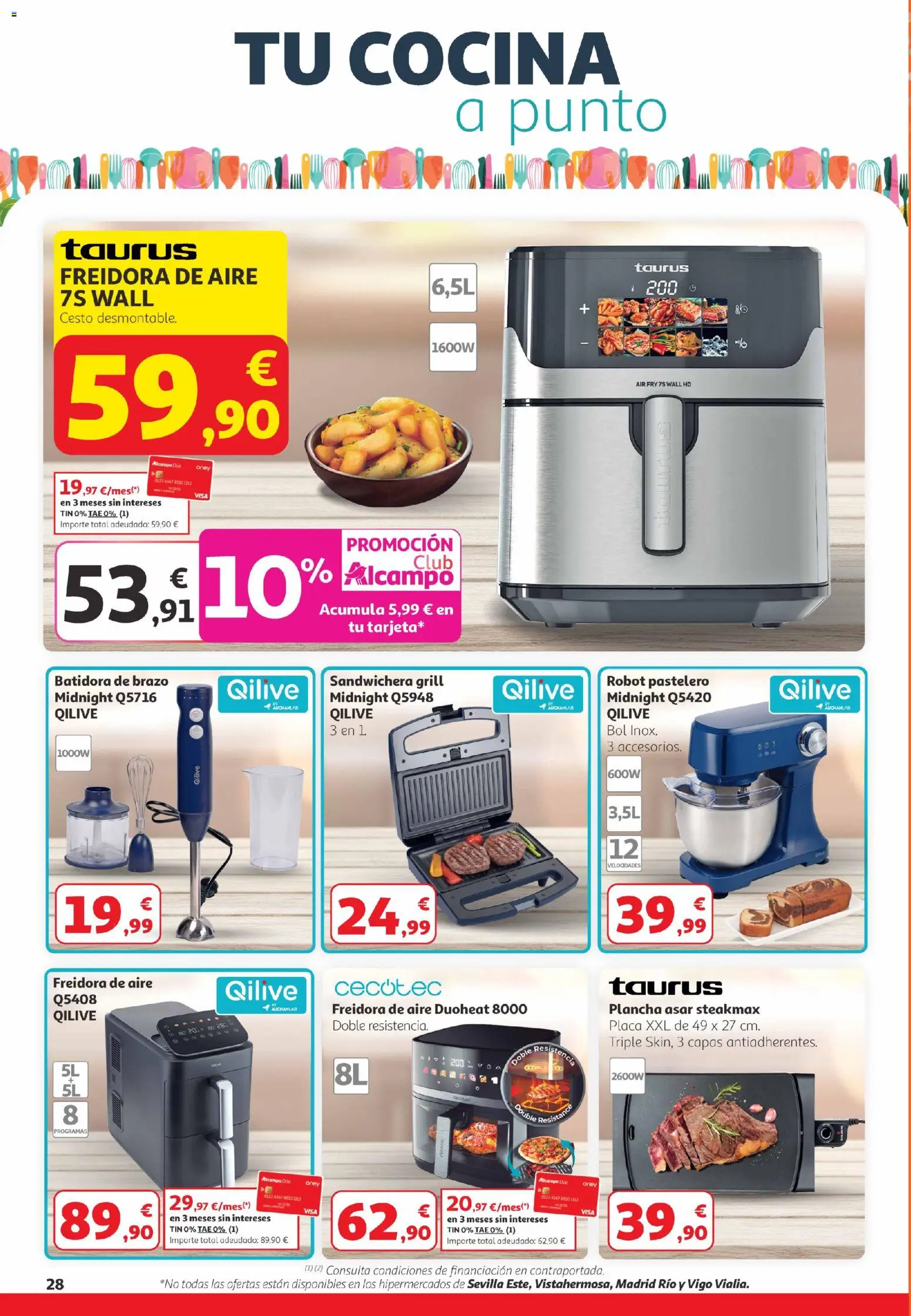 Alcampo -  Canarias │ válido desde el 26.02.2026 | Página: 28 | Productos: Batidora, Robot, Sandwichera, Freidora