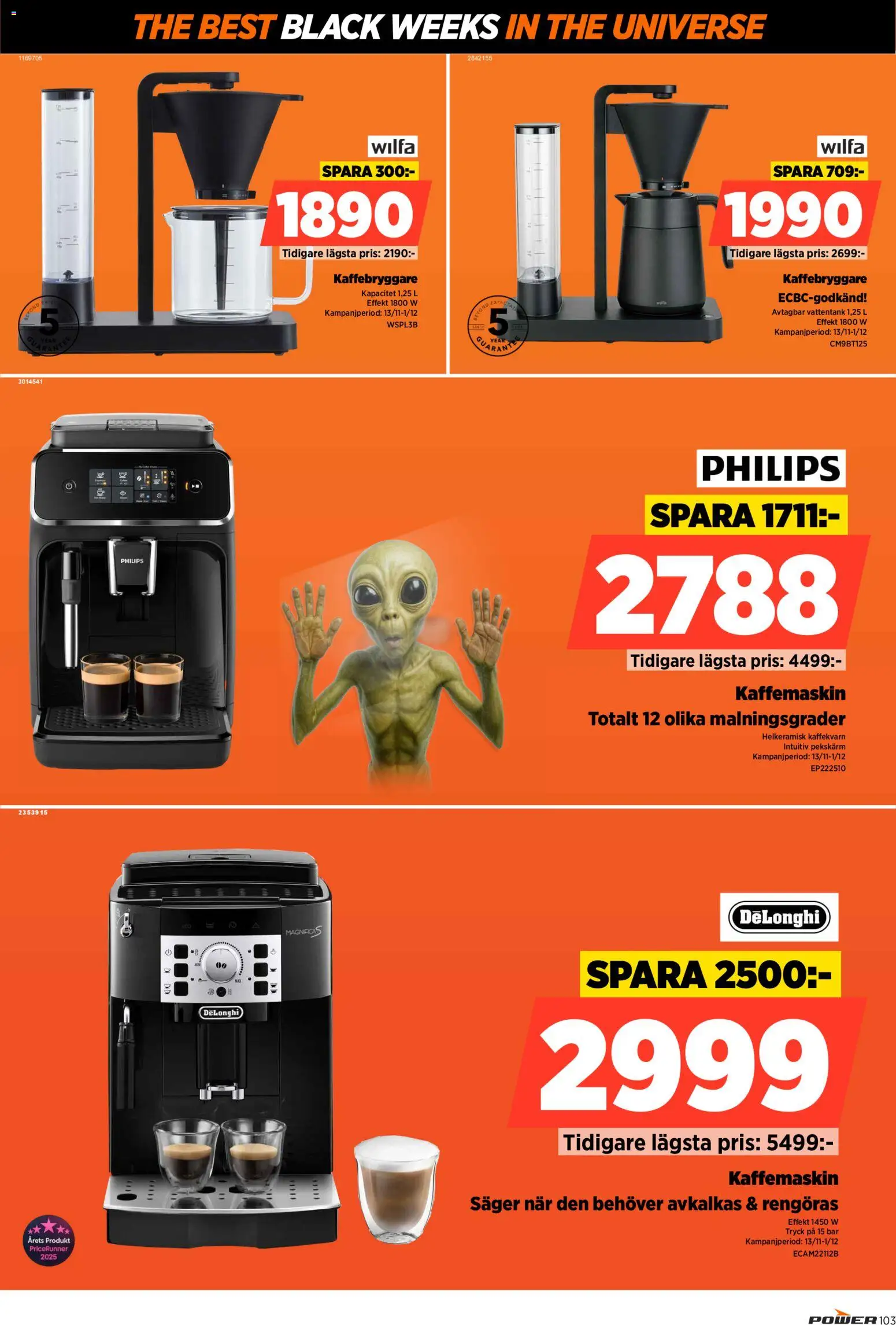 Power reklamblad aktuell från 24.11.2025 | Sida: 103 | Produkter: Kaffebryggare