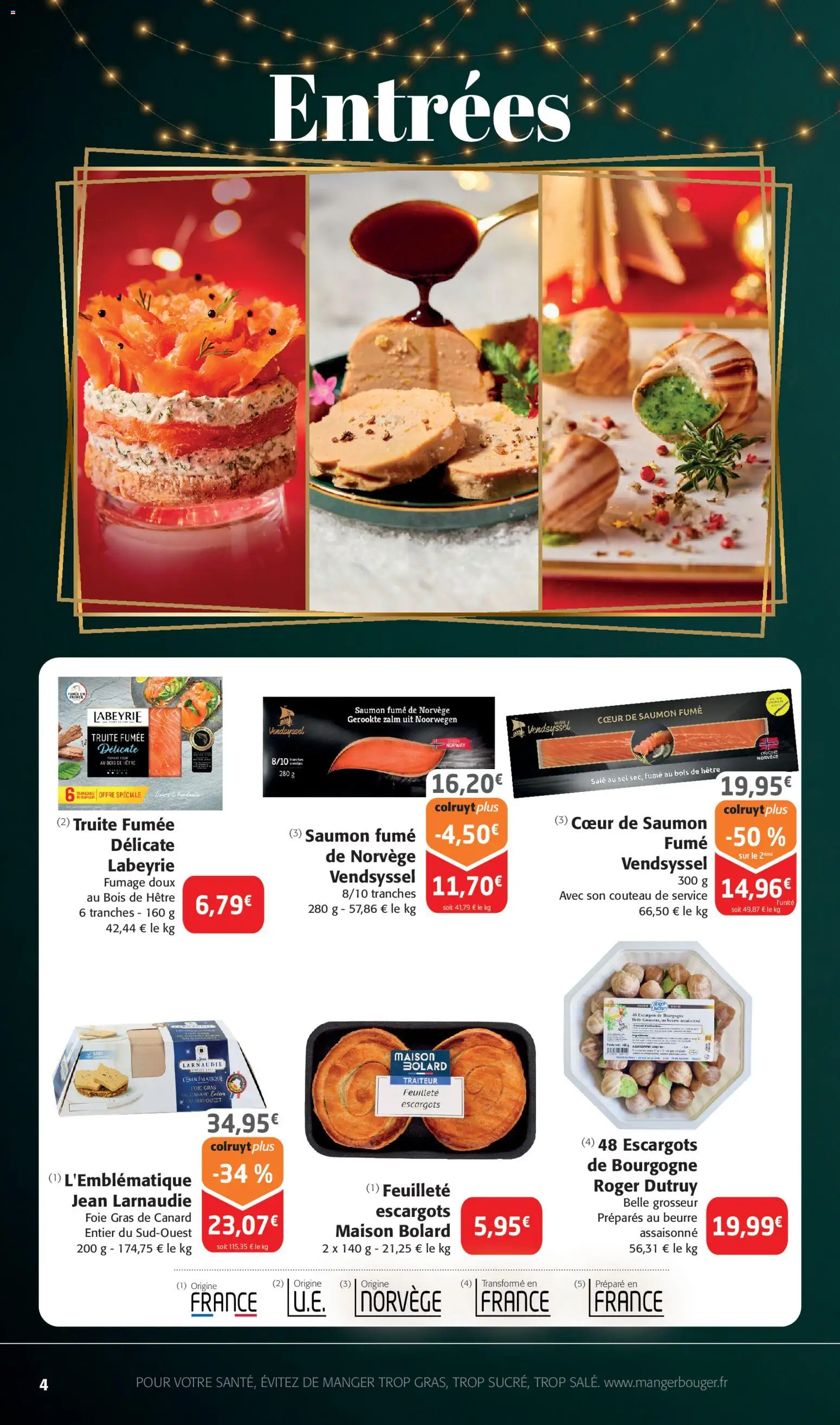 {H1} | Page: 4 | Produits: Foie Gras de Canard, Saumon fumé, Truite fumée, Saumon