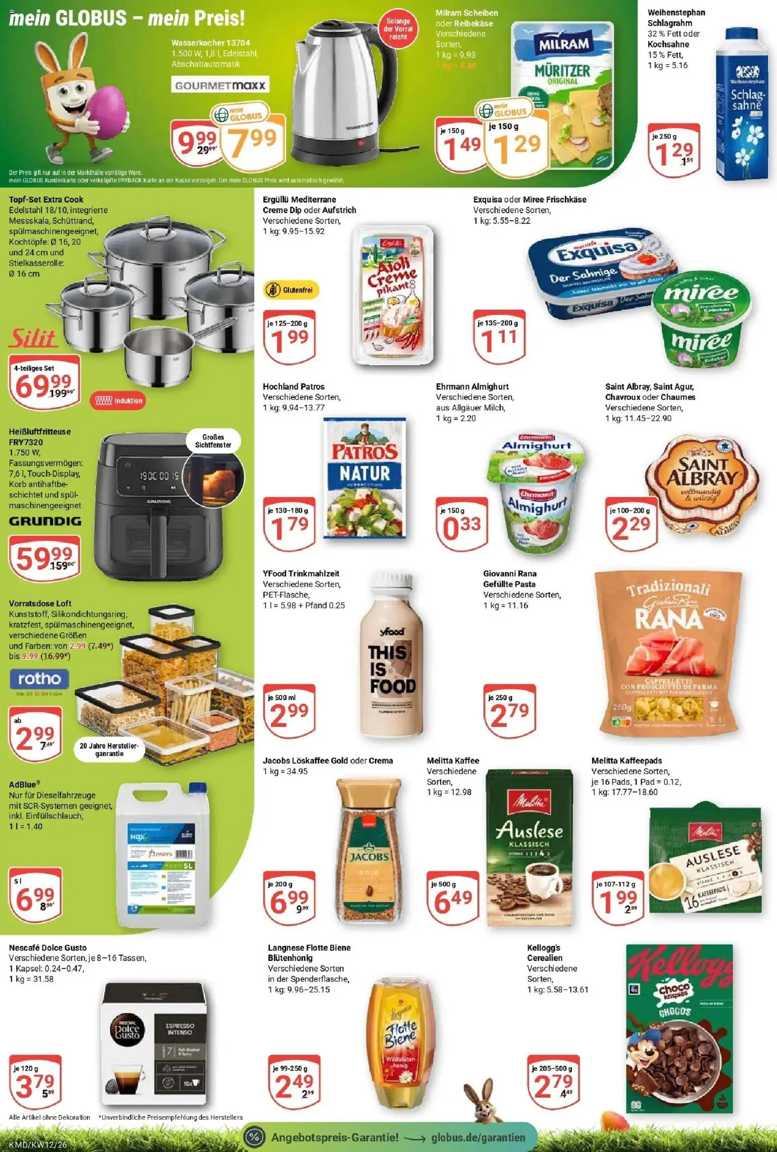 Globus prospekt Köln	 – gültig ab 16.03.2026 | Seite: 2 | Produkte: Kaffeepads, Kaffee, Creme, Reibekase