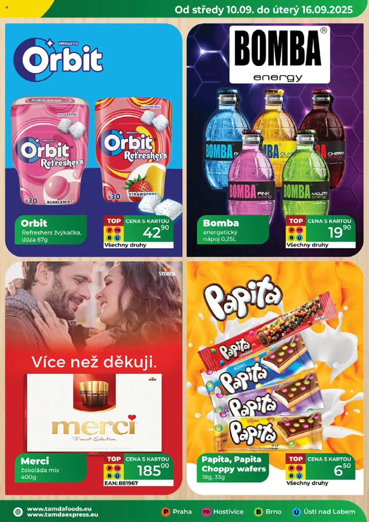 Tamda Foods leták od 10.09.2025 | Strana: 25 | Produkty: Čokoláda, Finest, Merci, Mojito