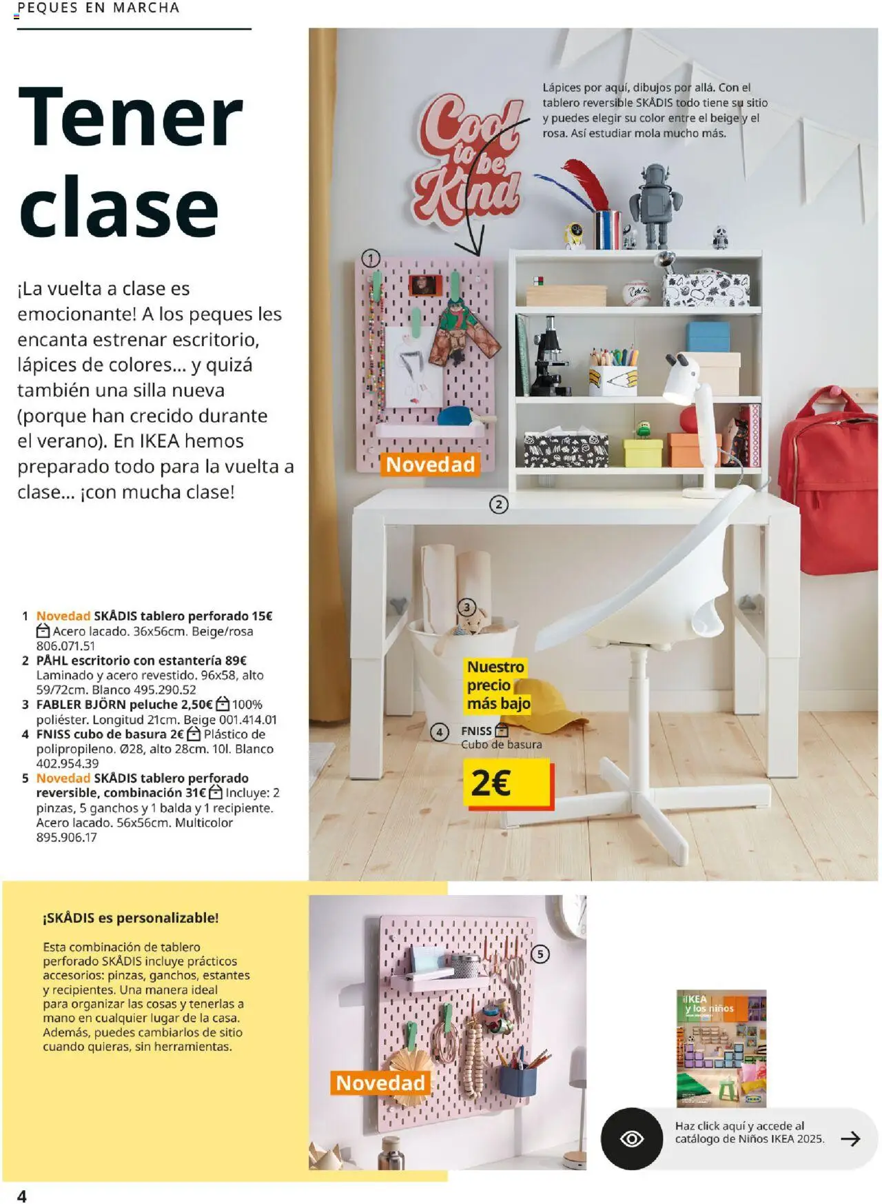 Catálogo IKEA Vuelta a clase │ válido desde el 01.08.2025 | Página: 4 | Productos: Silla, Διακόπτης κυκλώματος