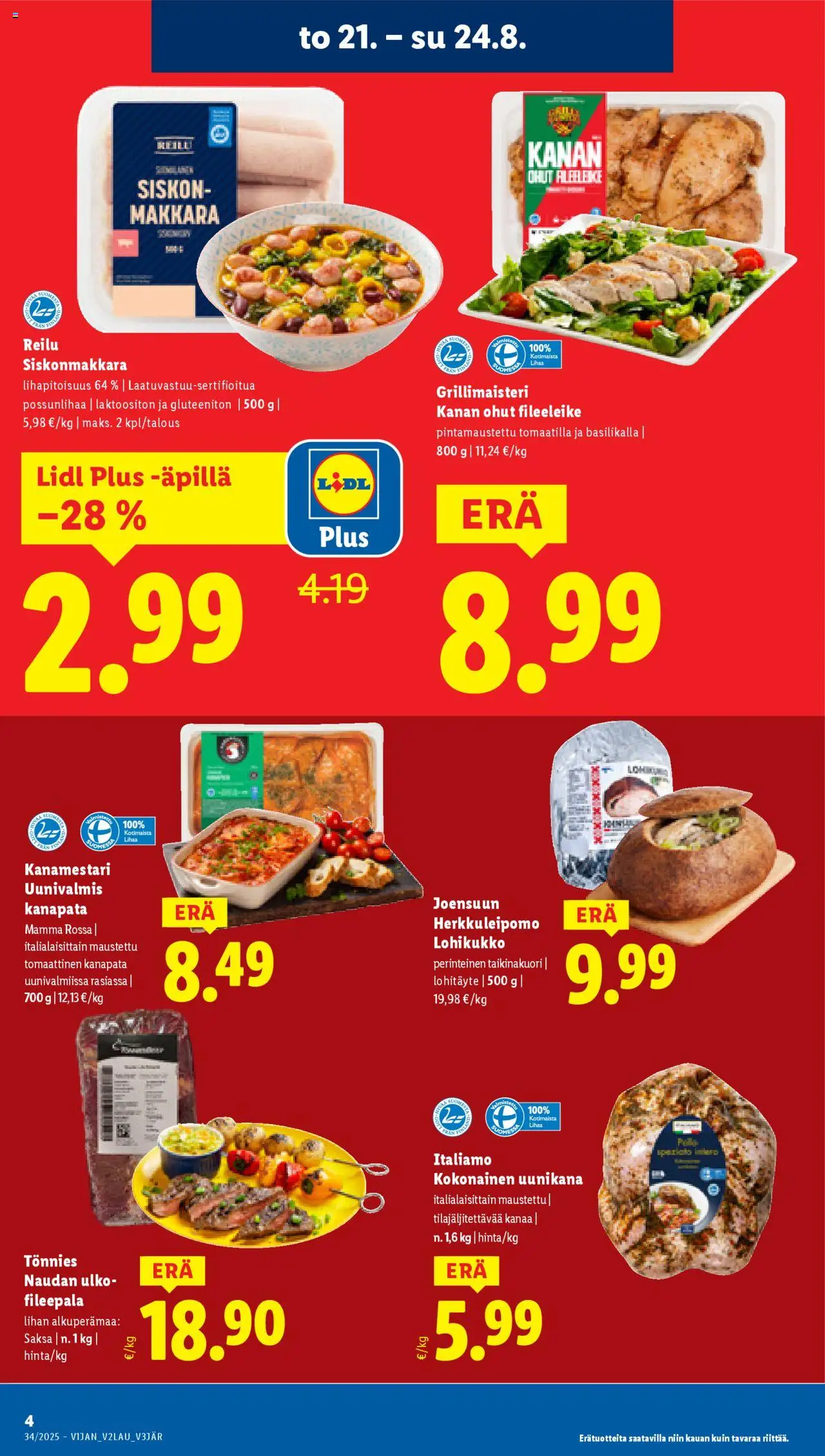  | Sivu: 6 | Tuotteet: Kokonainen, Makkara