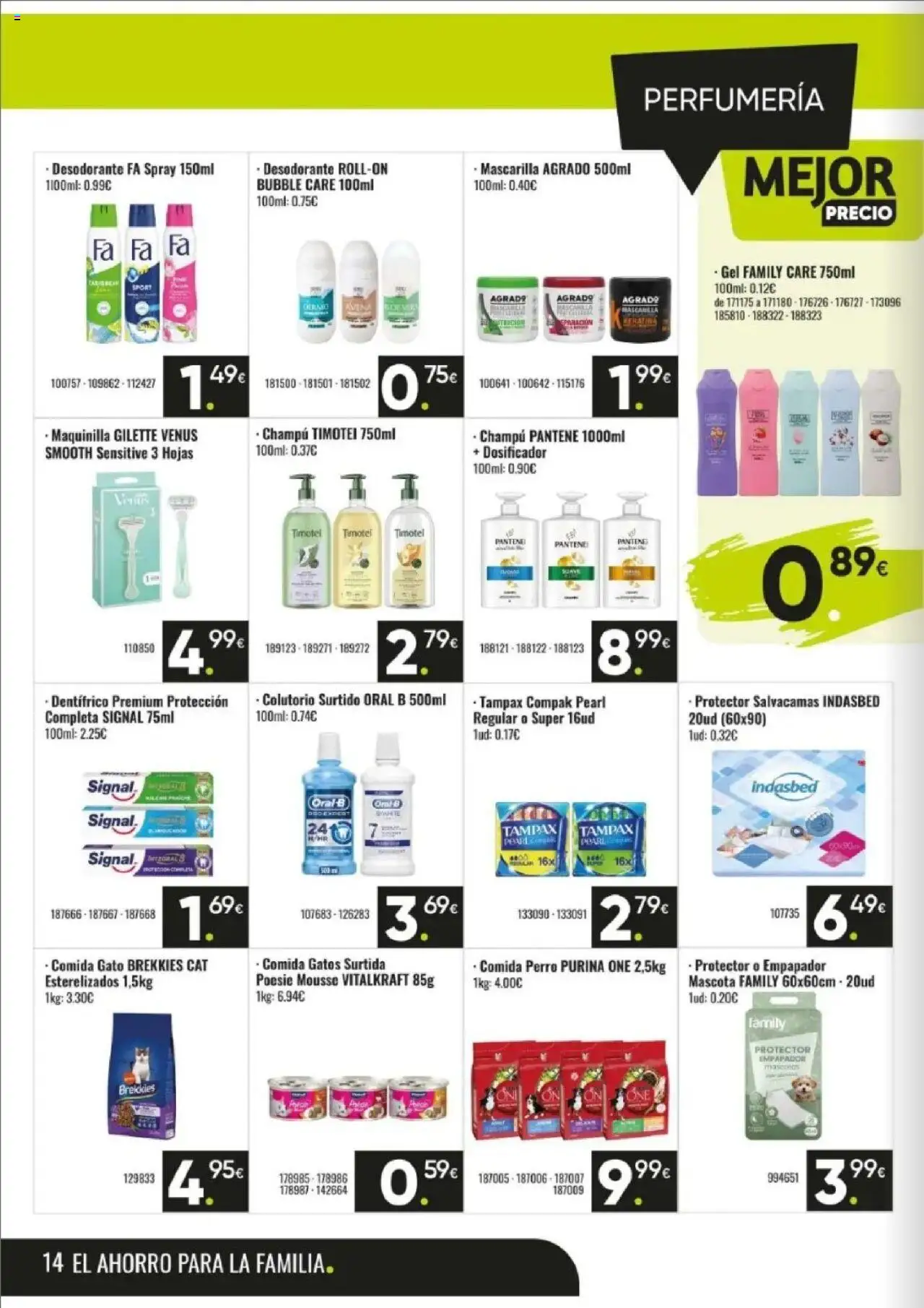 Family Cash folleto │ válido desde el 11.08.2025 | Página: 14 | Productos: Champú, Desodorante, Mousse