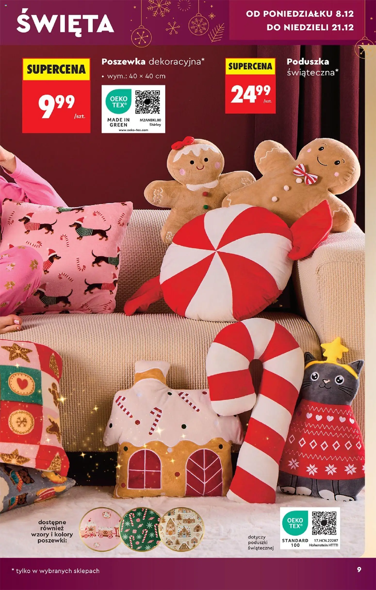 Biedronka gazetka - Hity i inspiracje od 06.12.2025 | Strona: 9 | Produkty: Poduszka