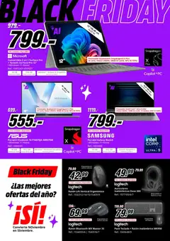 Vista previa Media Markt Black Friday válido desde el 21.11.2025 | Página: 9 | Productos: Ratón inalambrico, Teclado, Auriculares, Disco