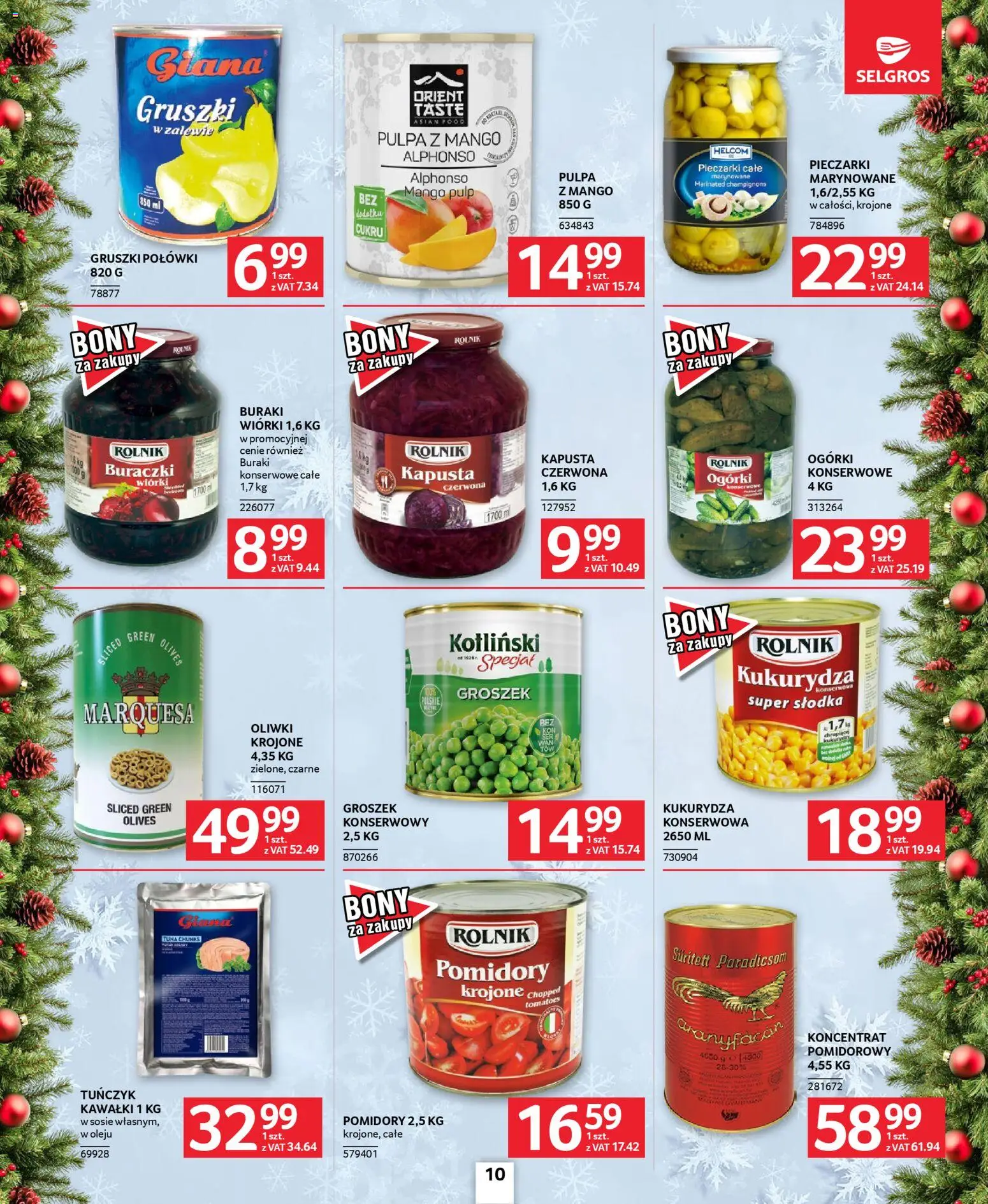 Selgros cash&carry Gazetka - Oferta dla gastronomii od 04.12.2025 | Strona: 10 | Produkty: Buraki, Kukurydza, Pomidory, Pulpa z mango