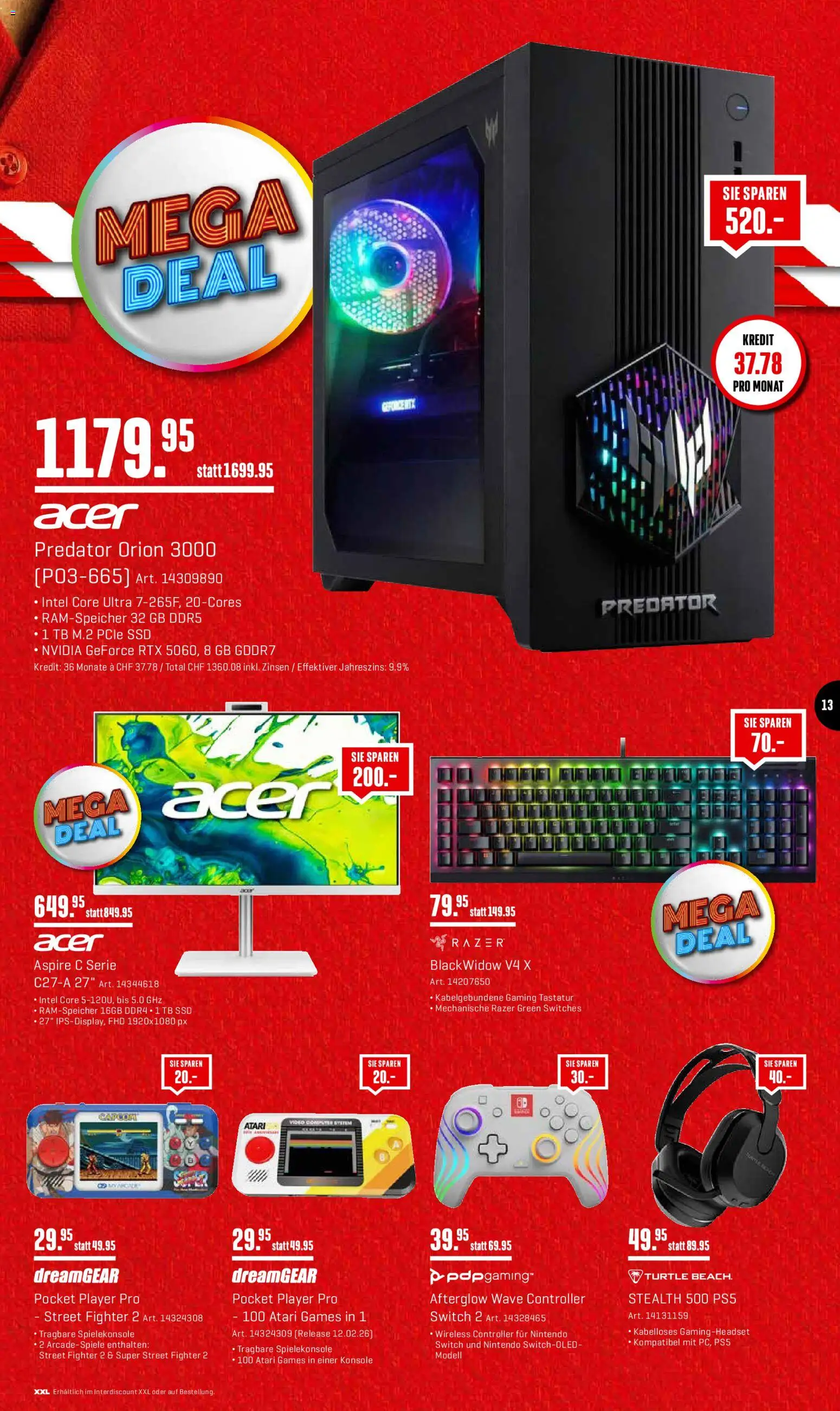 Interdiscount Aktionen – gültig ab 26.01.2026 | Seite: 13 | Produkte: Computer, Tastatur, Player