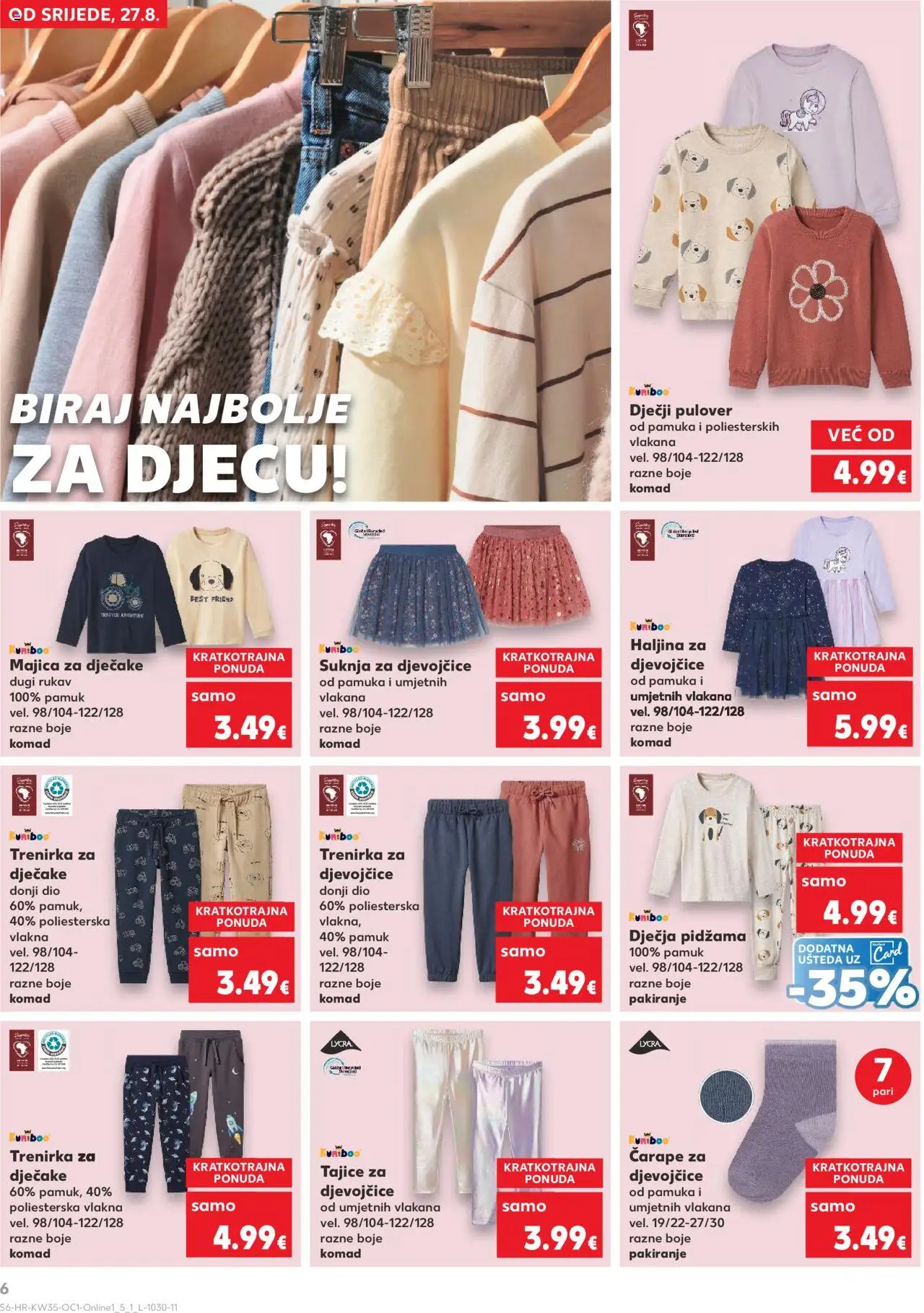 Kaufland katalog | vrijedi od 27.08.2025 | Stranica: 6 | Proizvodi: Majica, Čarape, Pidžama, Haljina