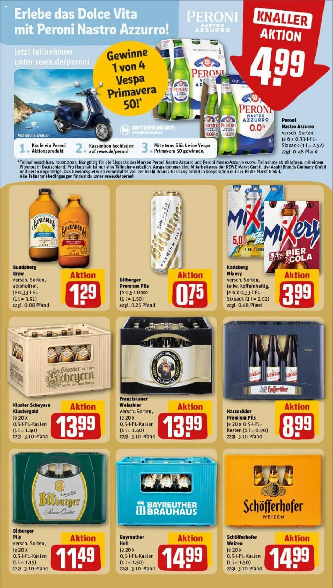 Rewe prospekt Bad Kreuznach	 - gültig ab dem 13.07.2025 | Seite: 21 | Produkte: Bayreuther hell, Bitburger, Franziskaner, Hasseröder