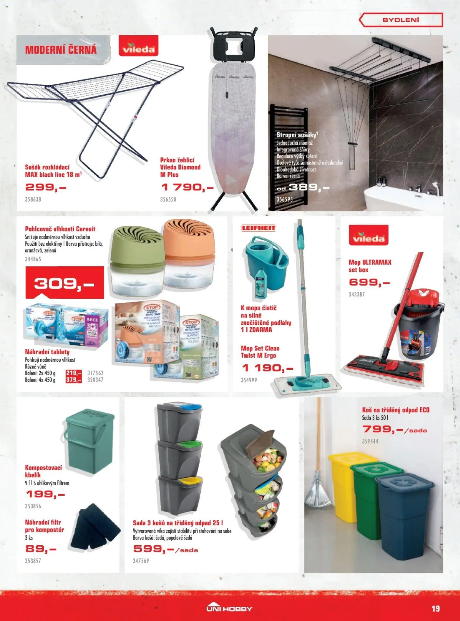 Uni Hobby leták od 08.01.2026 | Strana: 19 | Produkty: Box, Kompostér, Pohlcovač vlhkosti, Kbelík