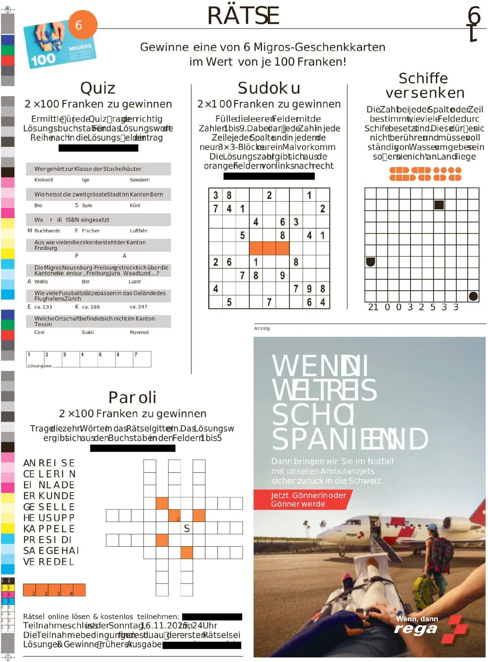 Migros Magazin – gültig ab 10.11.2025 | Seite: 61 | Produkte: Wasser