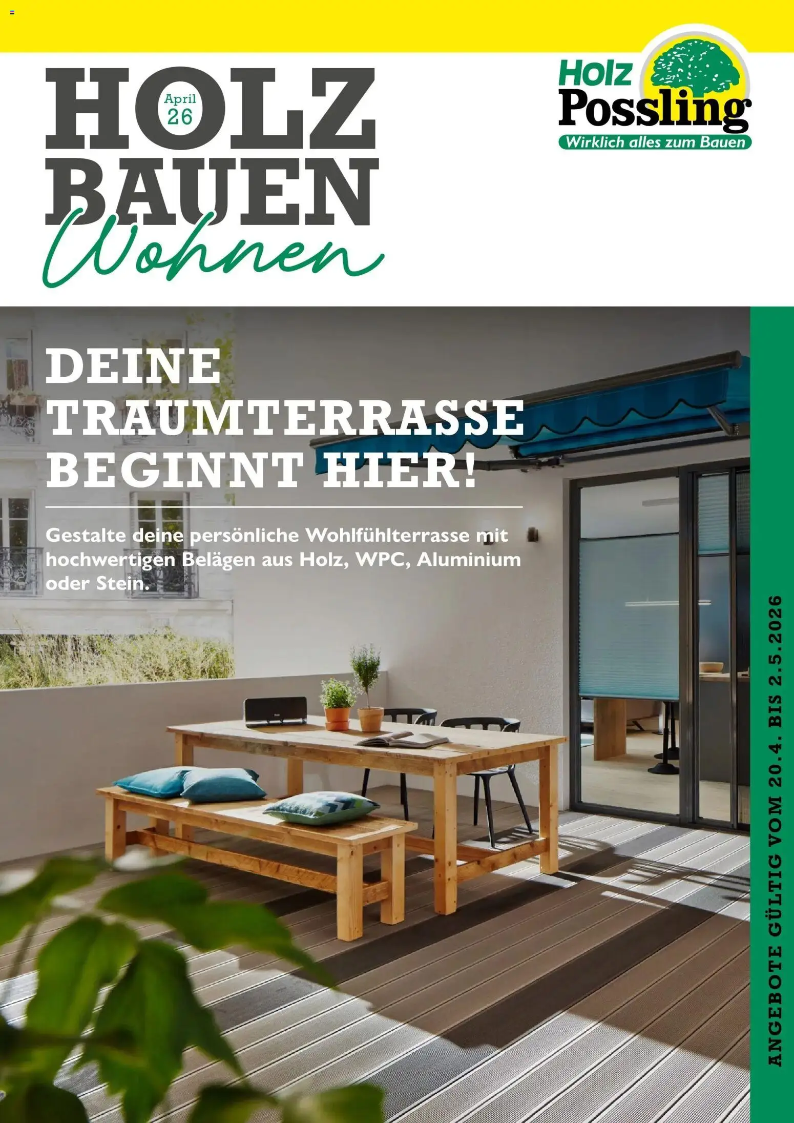 Angebote - Holz Possling: Preisaktion Angebote – gültig ab 19.04.2026 | Seite: 1