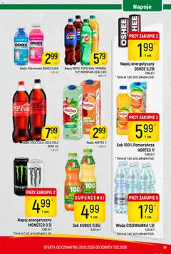 Pogląd oferty "Piotruś Pan Gazetka" - ważna od 29.01.2026 | Strona: 25 | Produkty: Napoje, Pepsi, Coca cola, Sok