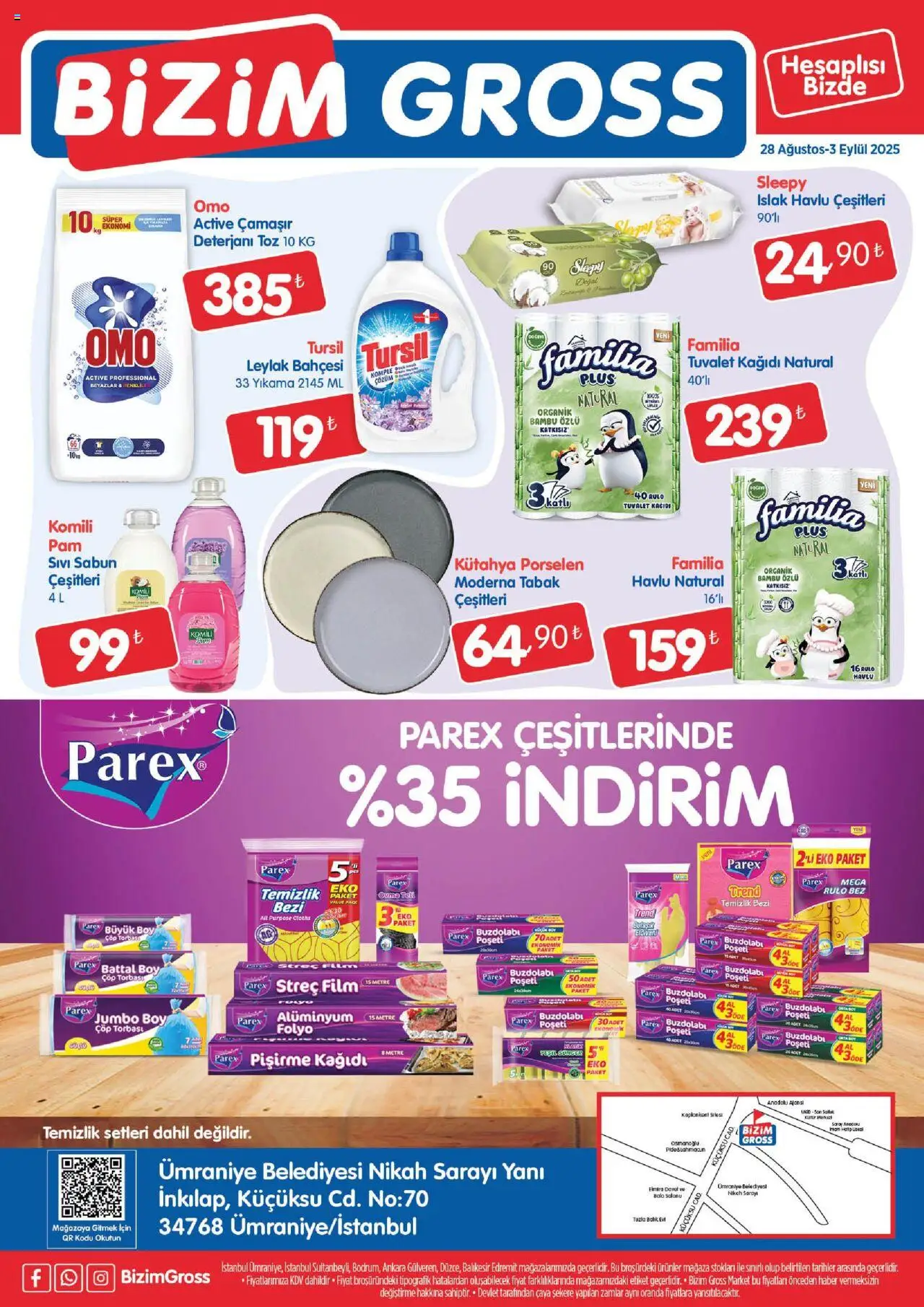 Bizim Toptan - Bizim Gross Fırsat Bülteni - 28.08.2025 tarihinden itibaren geçerlidir | Sayfa: 4 | Ürünler: Çöp torbası, Tuvalet, Tuvalet kağıdı, Buzdolabı
