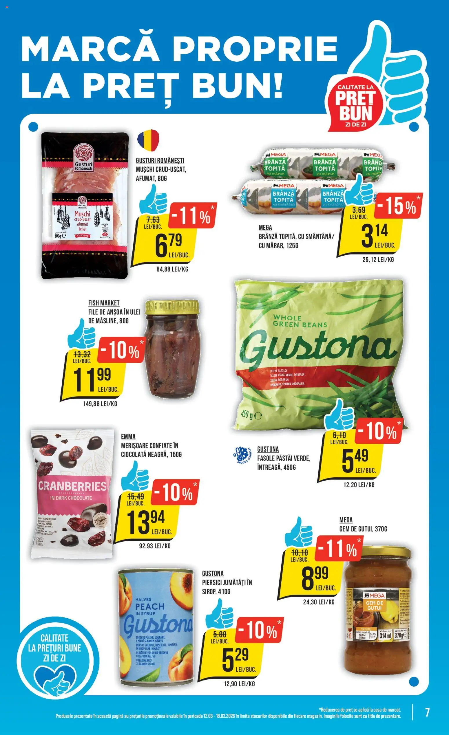 Noul catalog Mega Image – valabil de la 12.03.2026 | Pagină: 7 | Produse: Brânză, Ciocolată, Sirop, Çocuk sutyeni