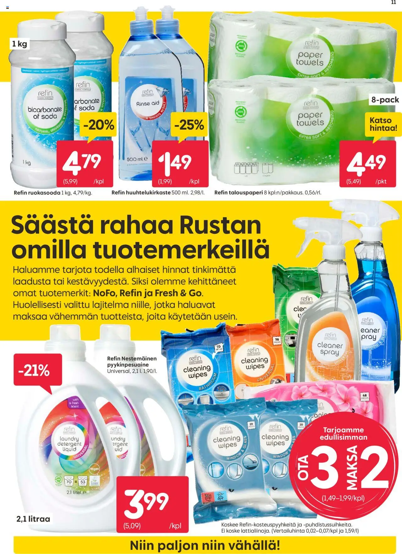 Rusta tarjoukset – voimassa 15.09.2025 alkaen | Sivu: 11 | Tuotteet: Huuhtelukirkaste