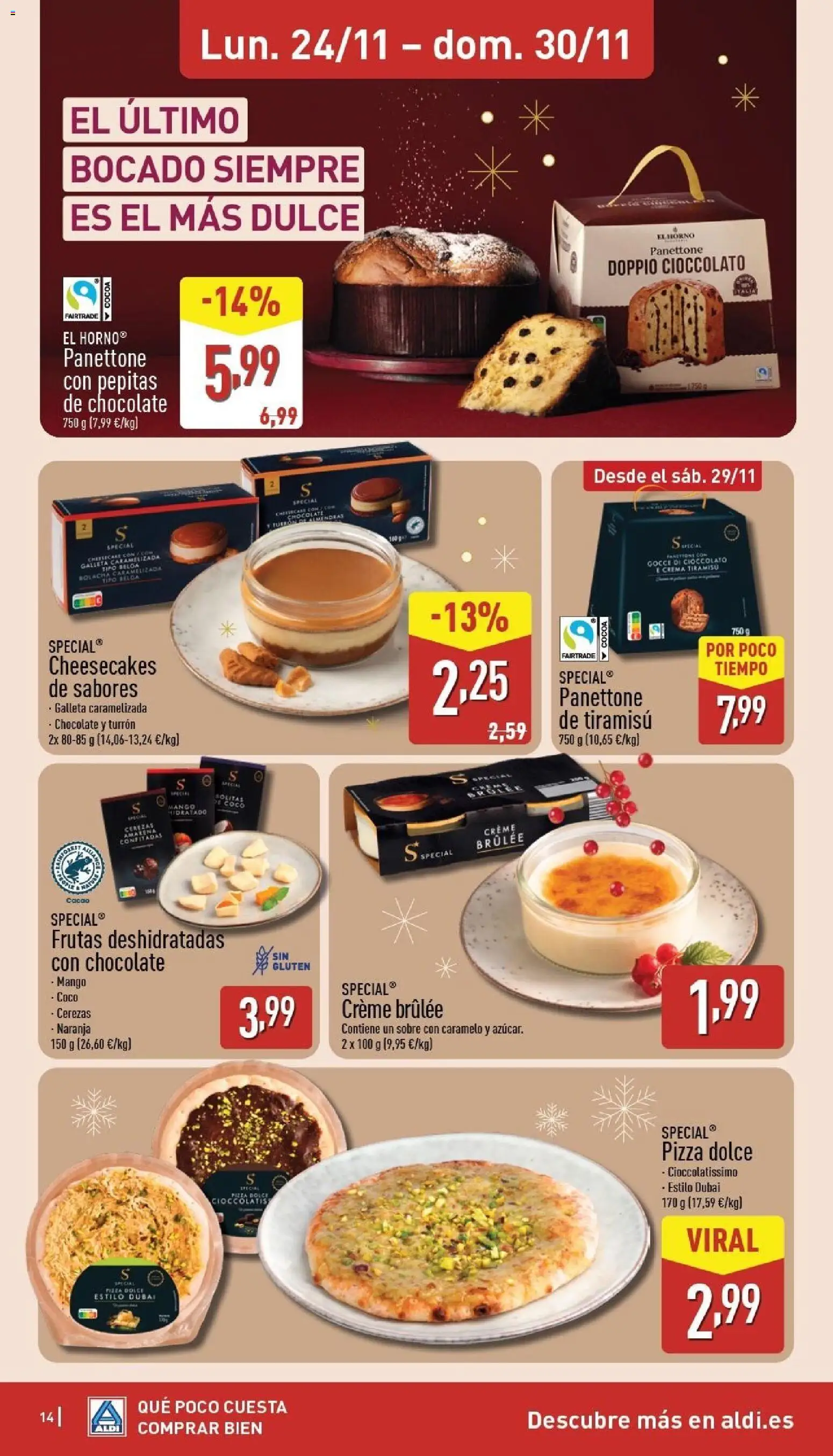 Aldi folleto Baleares │ válido desde el 24.11.2025 | Página: 14 | Productos: Chocolate, Pizza, Crema, Ρούτερ