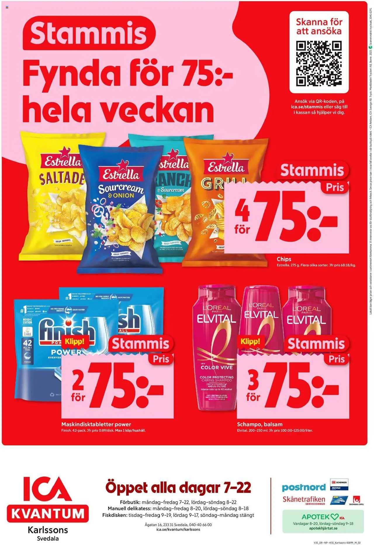 ICA Kvantum reklamblad aktuell från 25.08.2025 | Sida: 10 | Produkter: Balsam, Såg, Chips, Spel