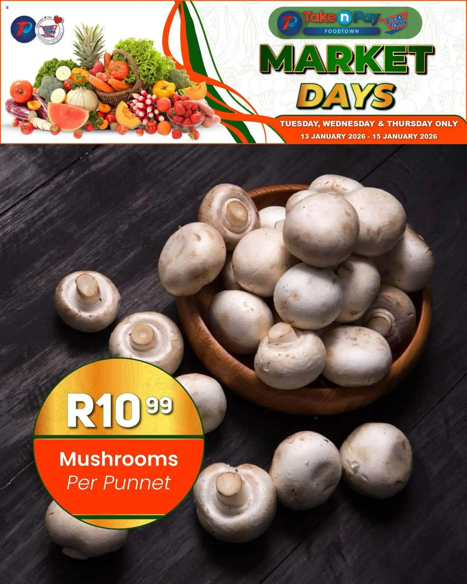 New Take n Pay catalogue – valid from 13.01.2026 | Page: 6 | Products: Mushrooms