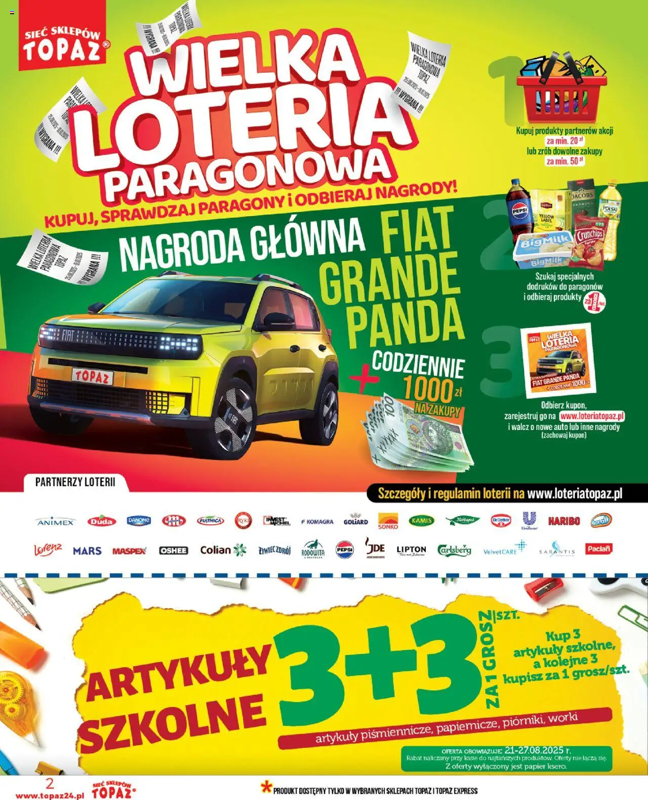 Topaz Gazetka od 21.08.2025 | Strona: 2 | Produkty: Pepsi