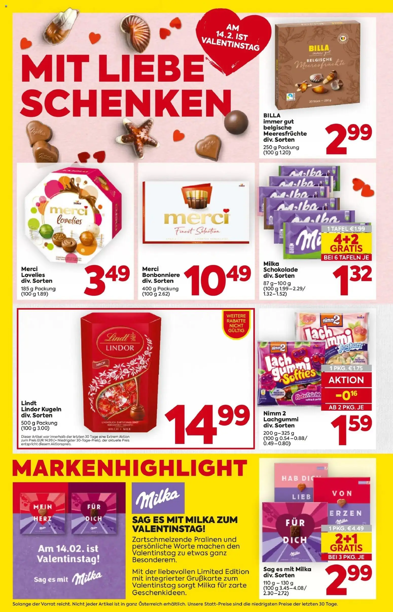 Billa Flugblatt - Wien gültig ab 05.02.2026 | Seite: 10 | Produkte: Meeresfrüchte, Joghurt, Schokolade