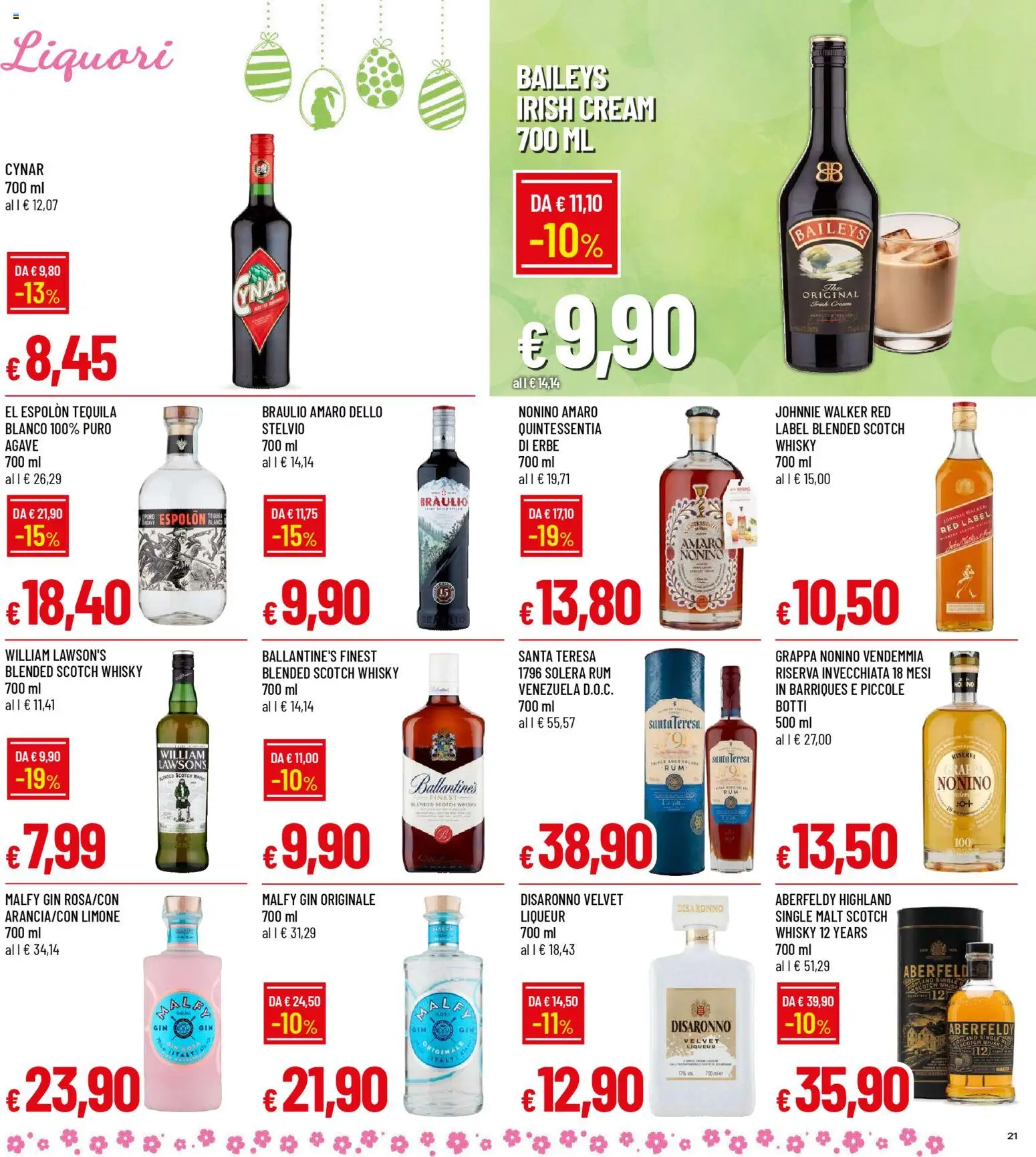 Volantino Galassia del 26.03.2026 | Pagina: 21 | Prodotti: Whisky, Limone, Tequila, Grappa