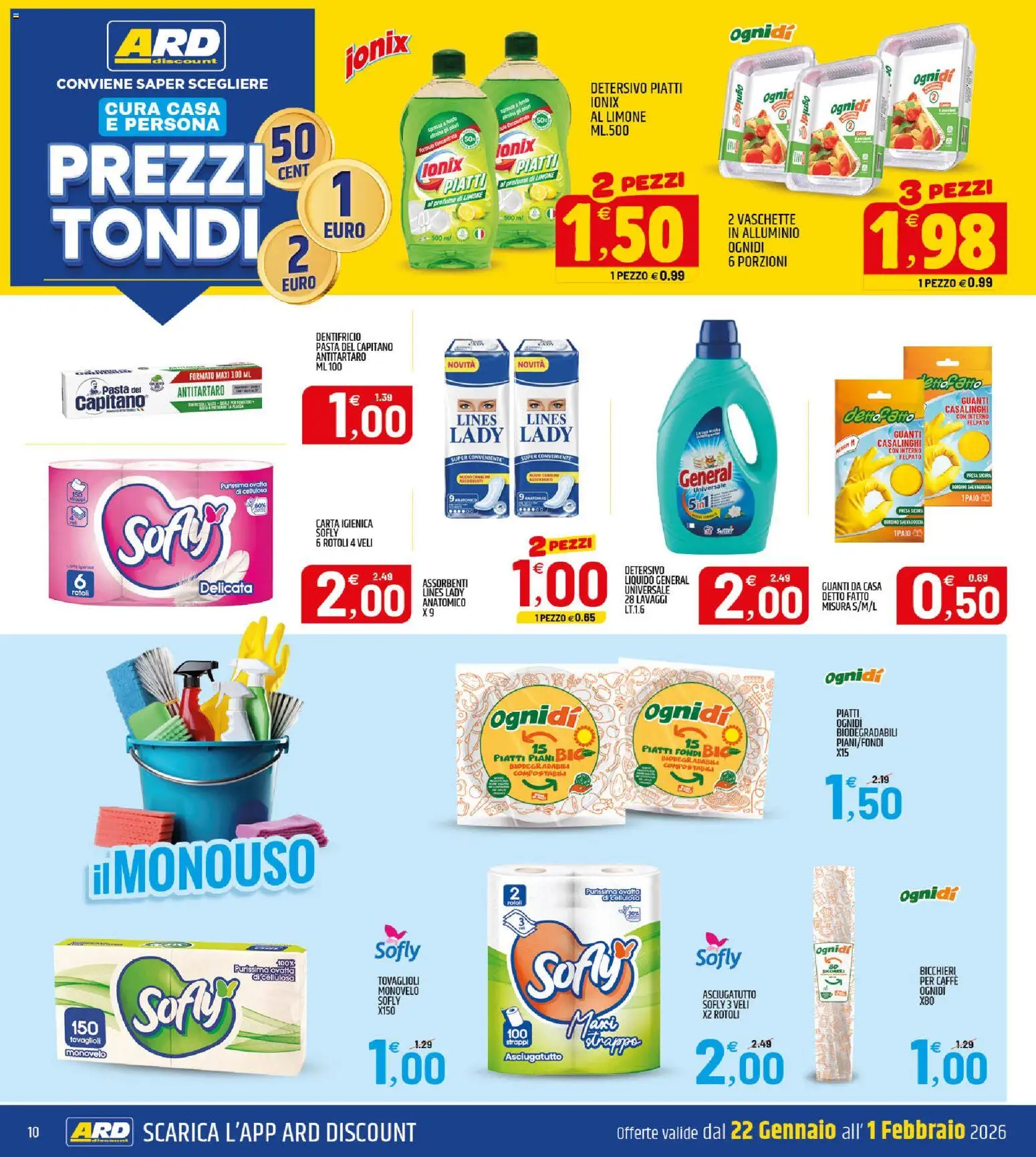 Volantino ARD Discount del 22.01.2026 | Pagina: 10 | Prodotti: Caffè, Dentifricio, Pasta, Profumo
