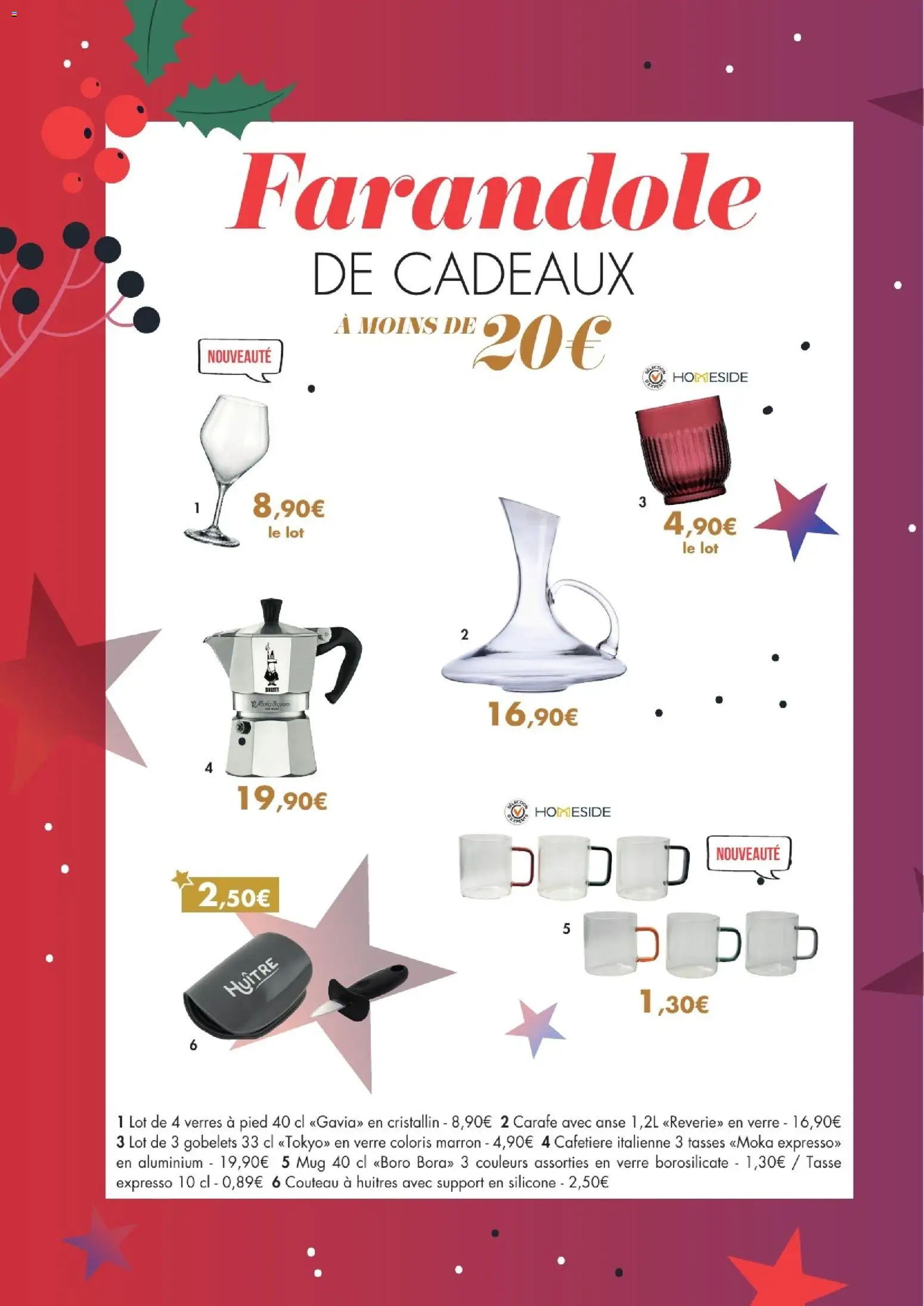 {H1} | Page: 26 | Produits: Cafetière, Cafetière italienne, Couteau, Tasses