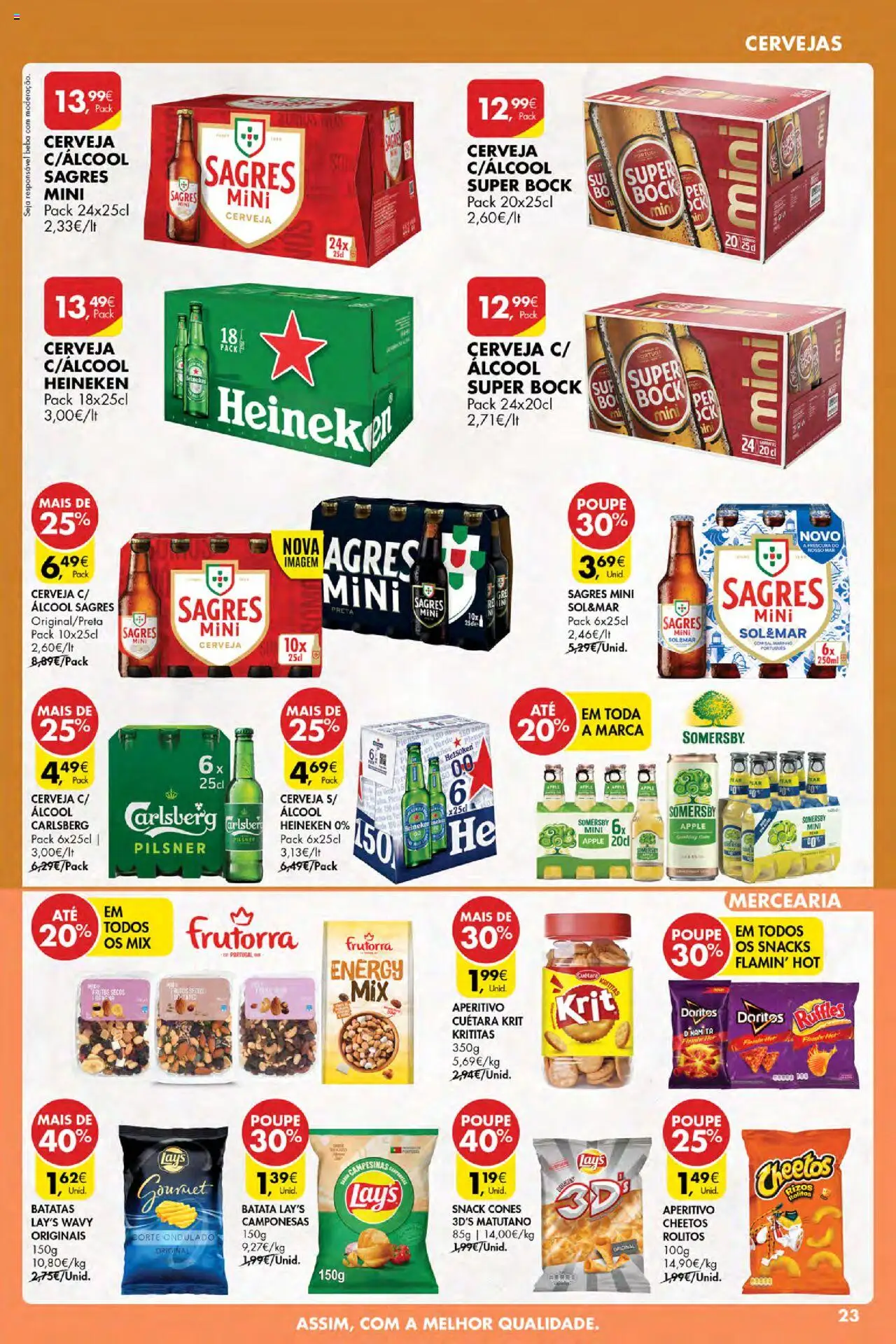 Pingo Doce Poupe Esta Semana Açores │ válido de 18.09.2025 | Página: 23 | Produtos: Batata, Sal, Cerveja, Somersby