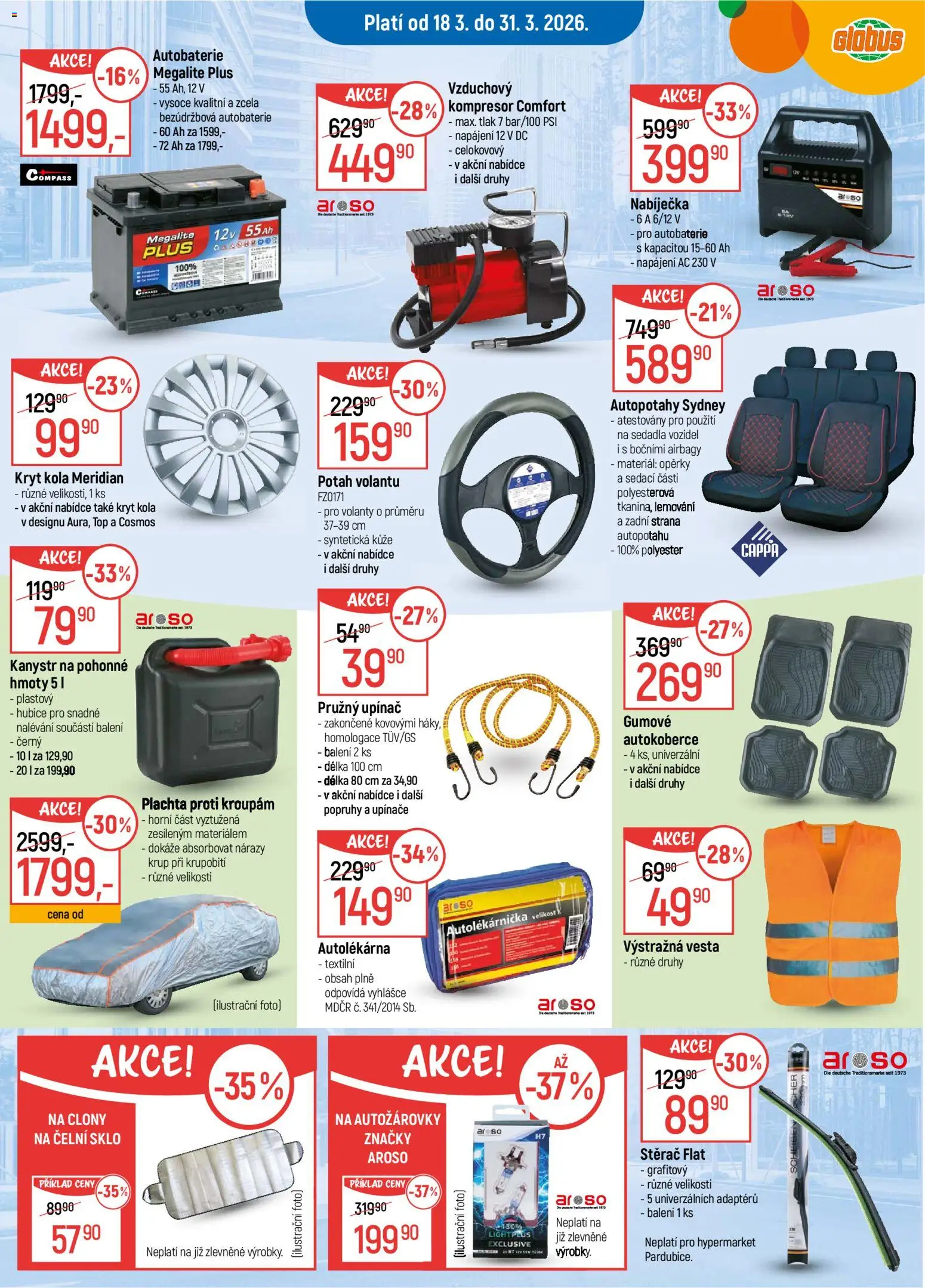 Globus leták - Havířov od 18.03.2026 | Strana: 17 | Produkty: Vesta, Globus, Kanystr, Autopotahy